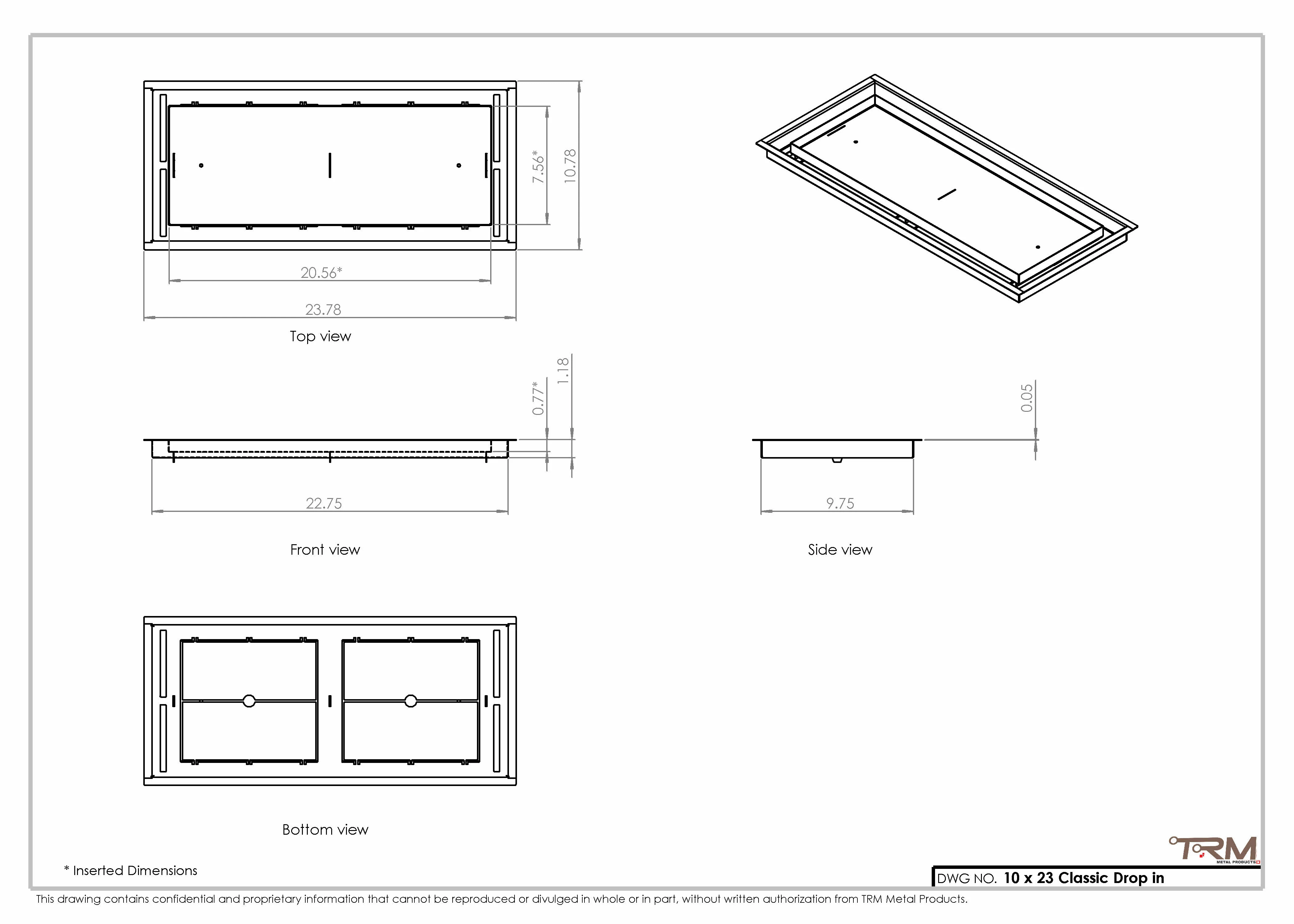 10x23 Classic Drop-in Air Vent, Flush Floor-Matching, All Metal, Floor Vent Cover 23x10 - Image 2