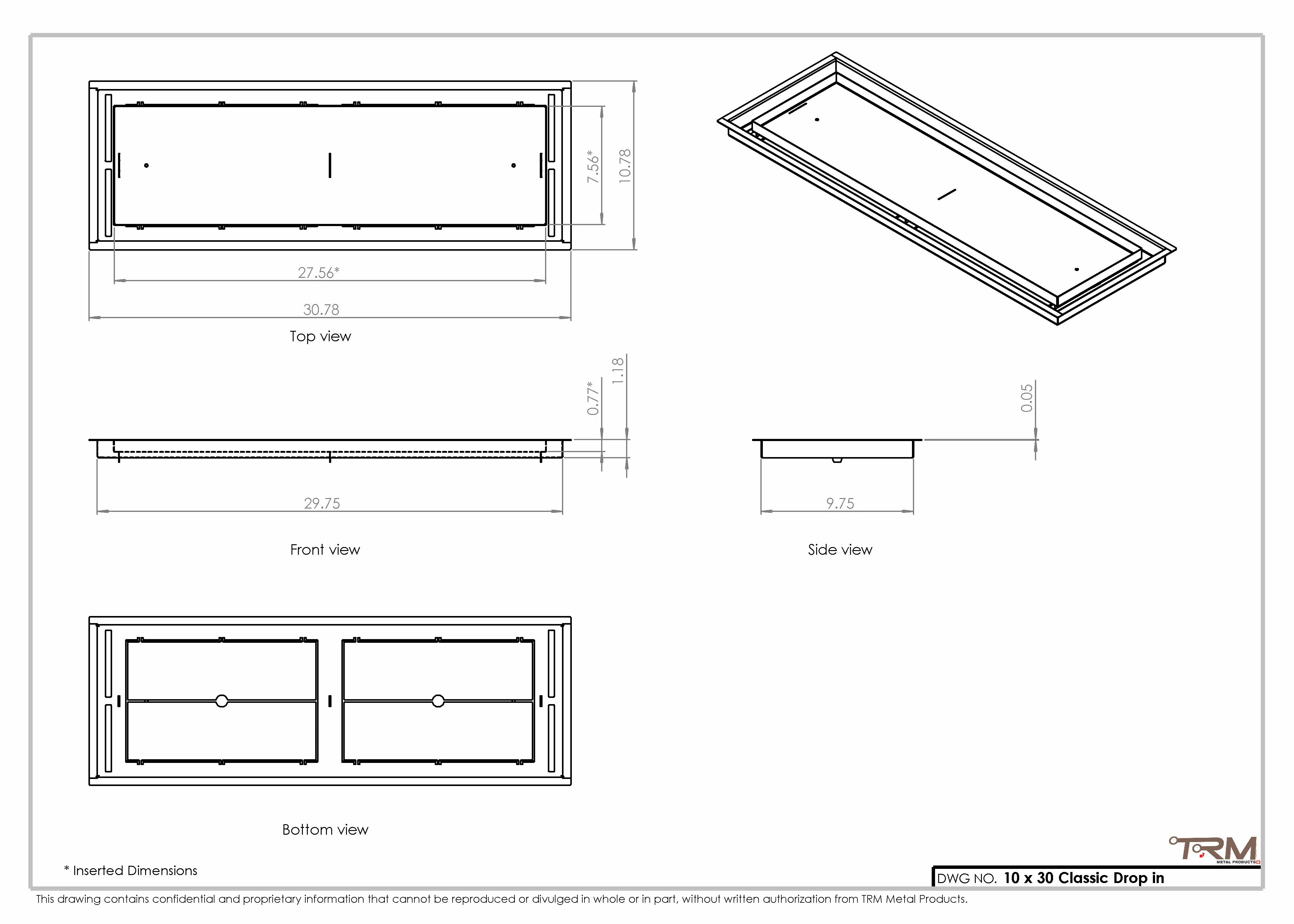 10x30 Classic Drop-in Air Vent, Flush Floor-Matching, All Metal, Floor Vent Cover (30x10) - Image 2