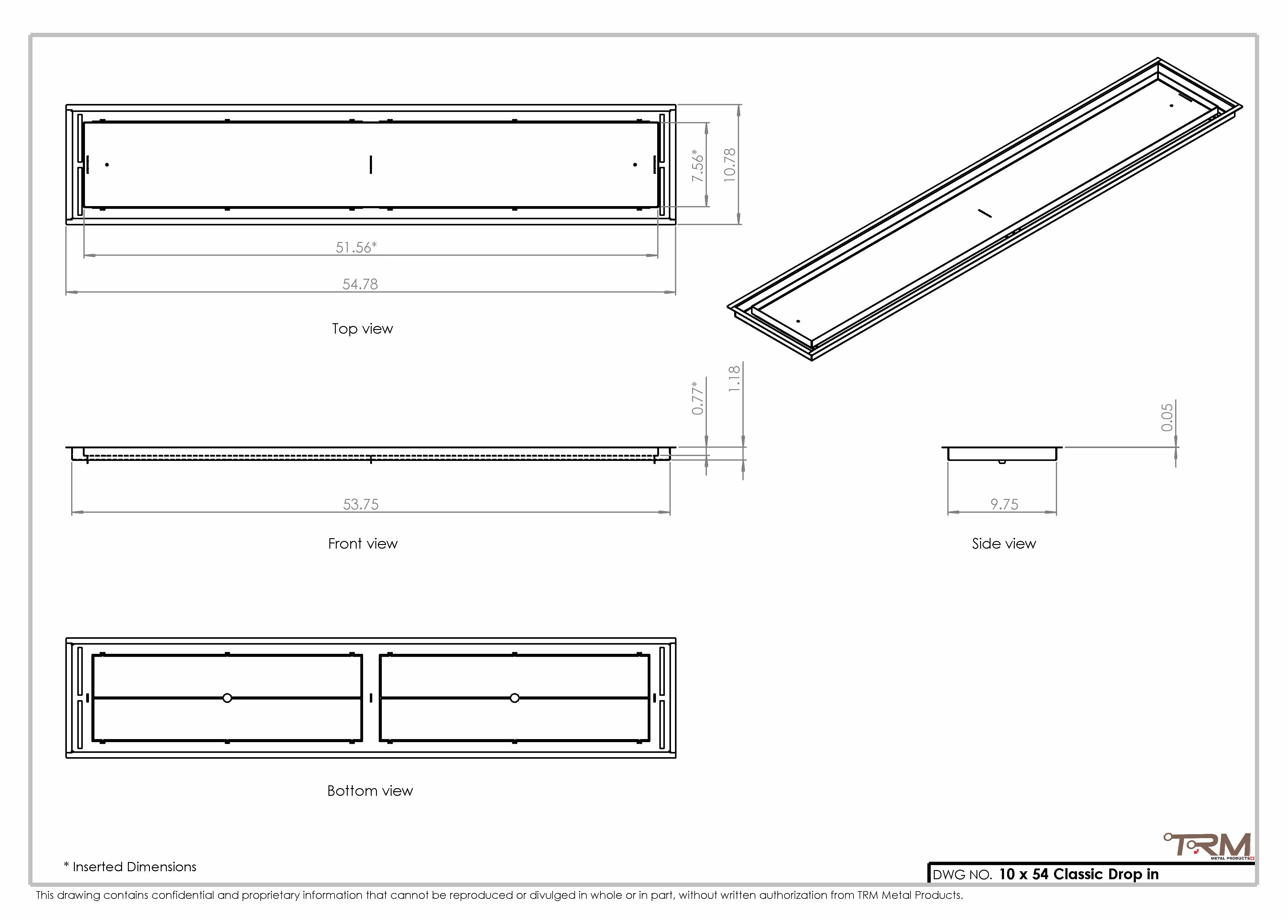 10x54 Classic Drop-in Air Vent, Flush Floor-Matching, All Metal, Floor Vent Cover 54x10 - Image 2