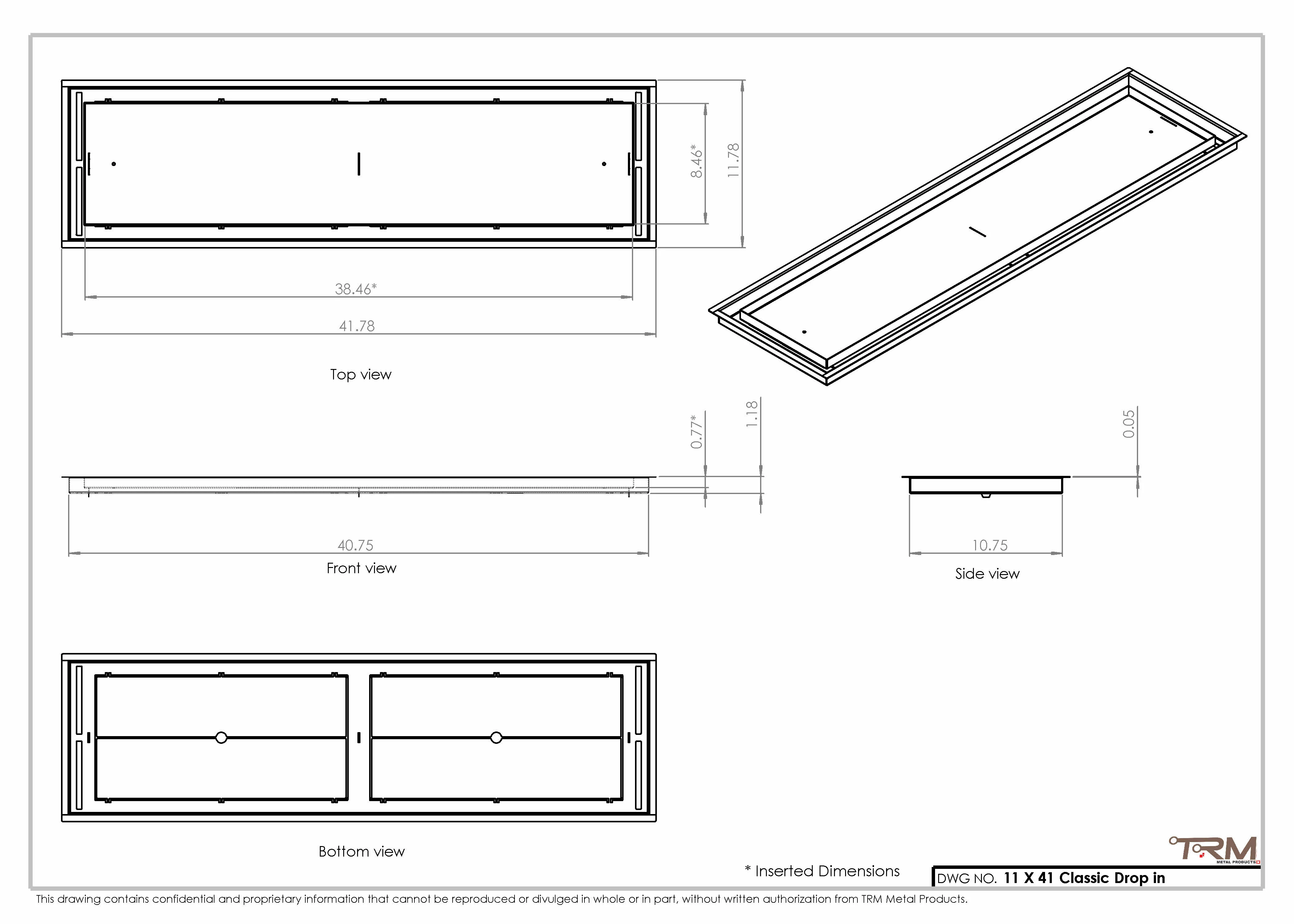 11x41 Classic Drop-in Air Vent, Flush Floor-Matching, All Metal, Floor Vent Cover 41x11 - Image 2