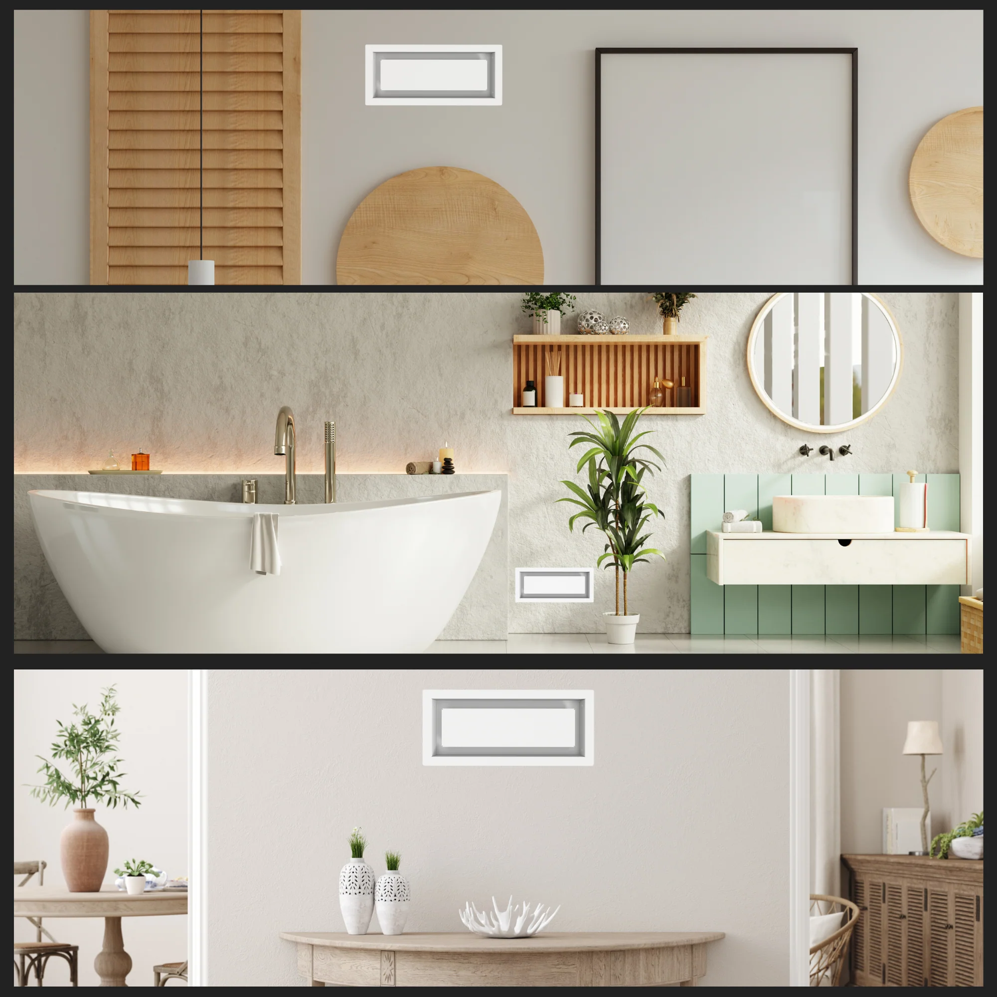 12x59.5 - Wall Vent - Modern Vent Cover -  Return Air Vent - TRM Metal  59.5x12 - Image 5