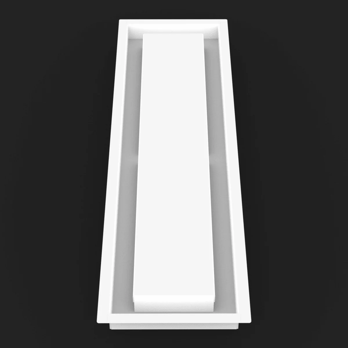 4x24 ZENƒLOW Drop-in Floor Vent, Solid Decorative Top, All Metal (24x4) - Image 3
