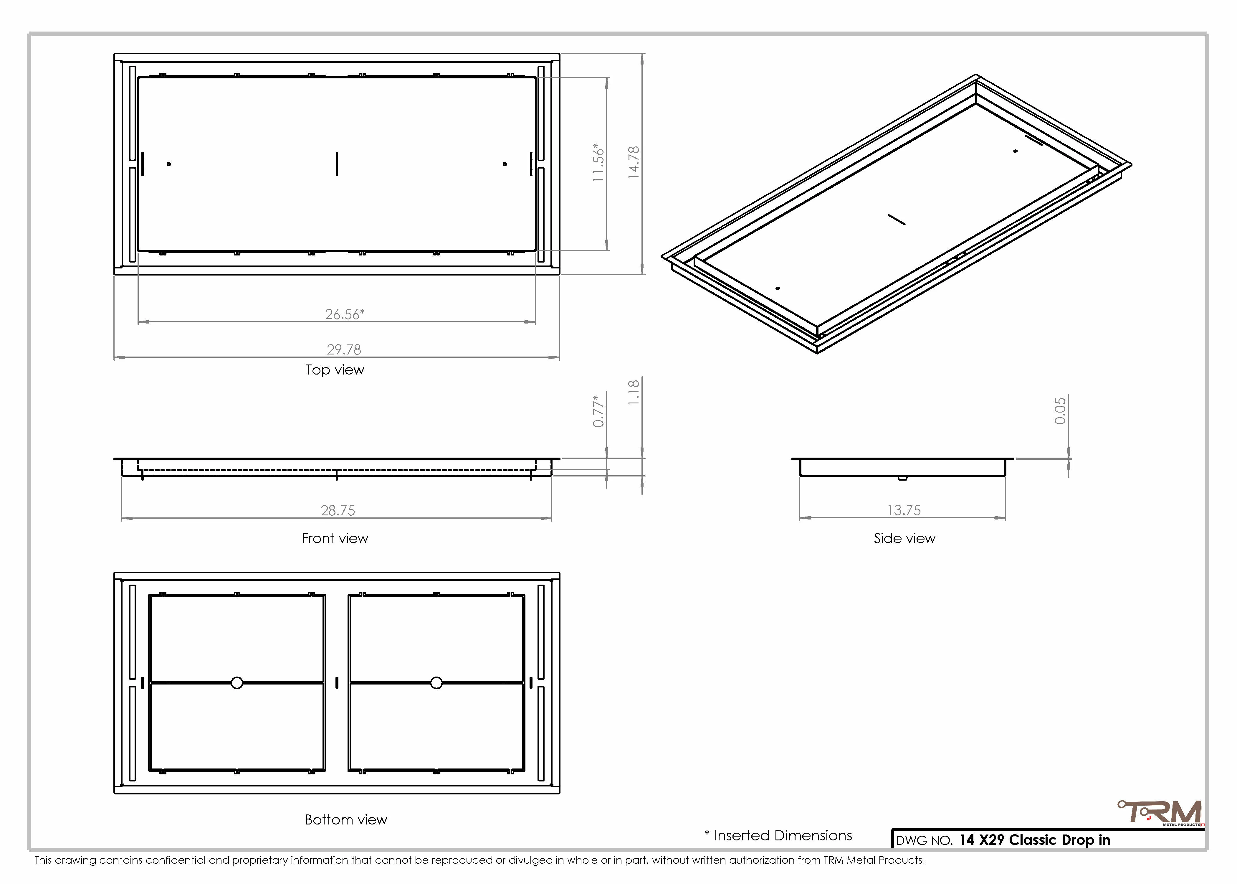 14x29 Classic Drop-in Air Vent, Flush Floor-Matching, All Metal, Floor Vent Cover (14x29) - Image 2