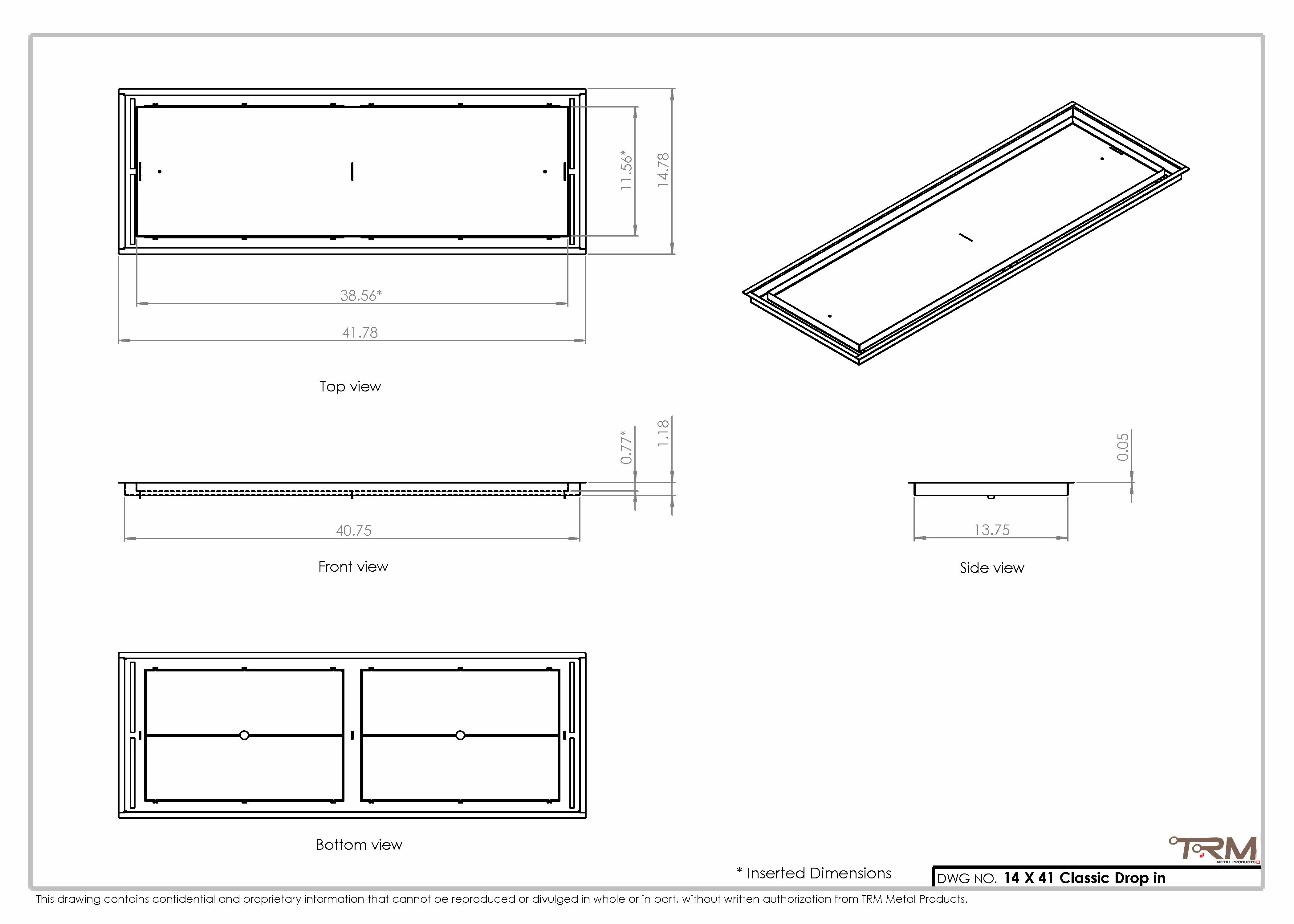 14x41 Classic Drop-in Air Vent, Flush Floor-Matching, All Metal, Floor Vent Cover (14x41) - Image 2