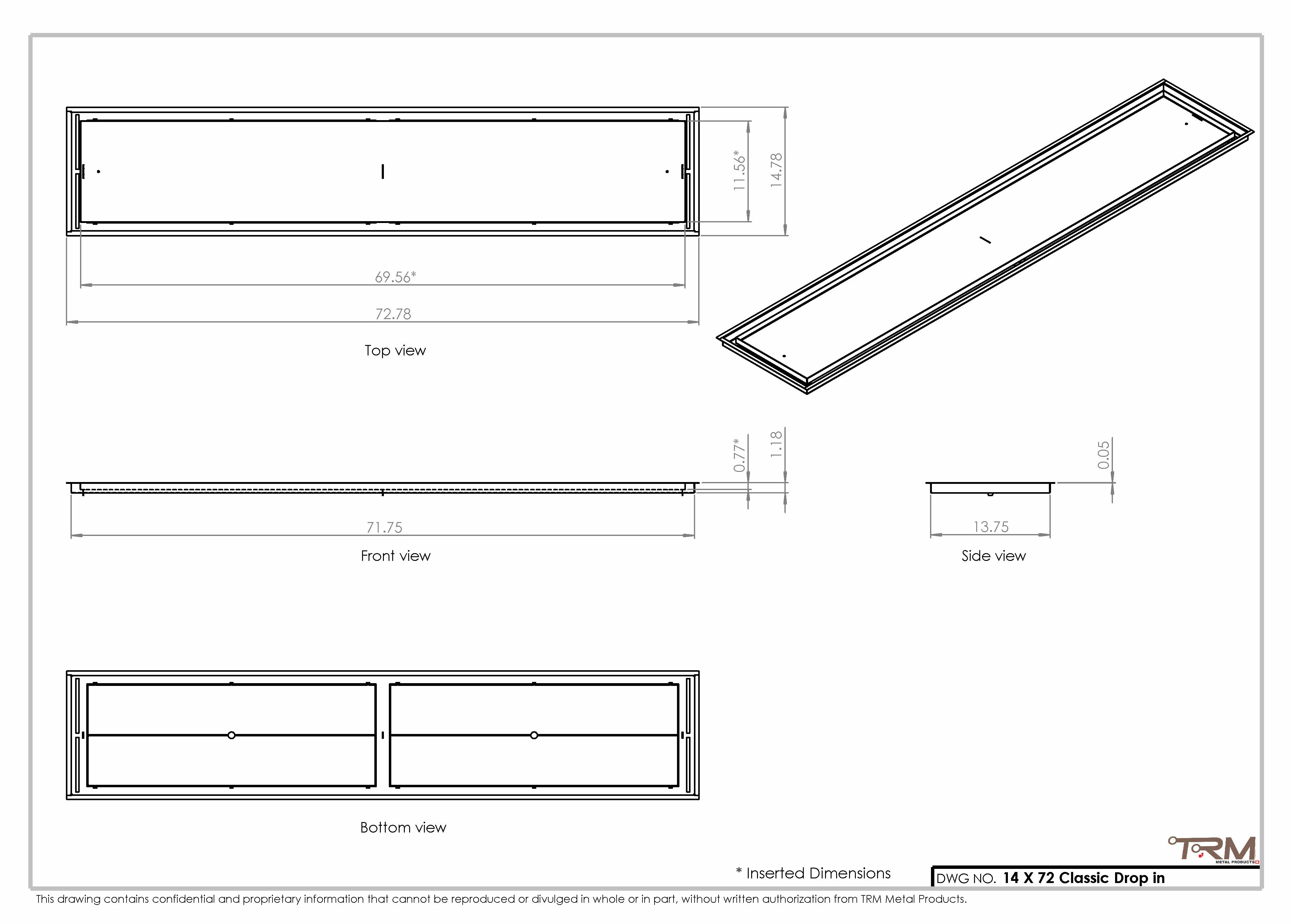 14x72 Classic Drop-in Air Vent, Flush Floor-Matching, All Metal, Floor Vent Cover (14x72) - Image 2