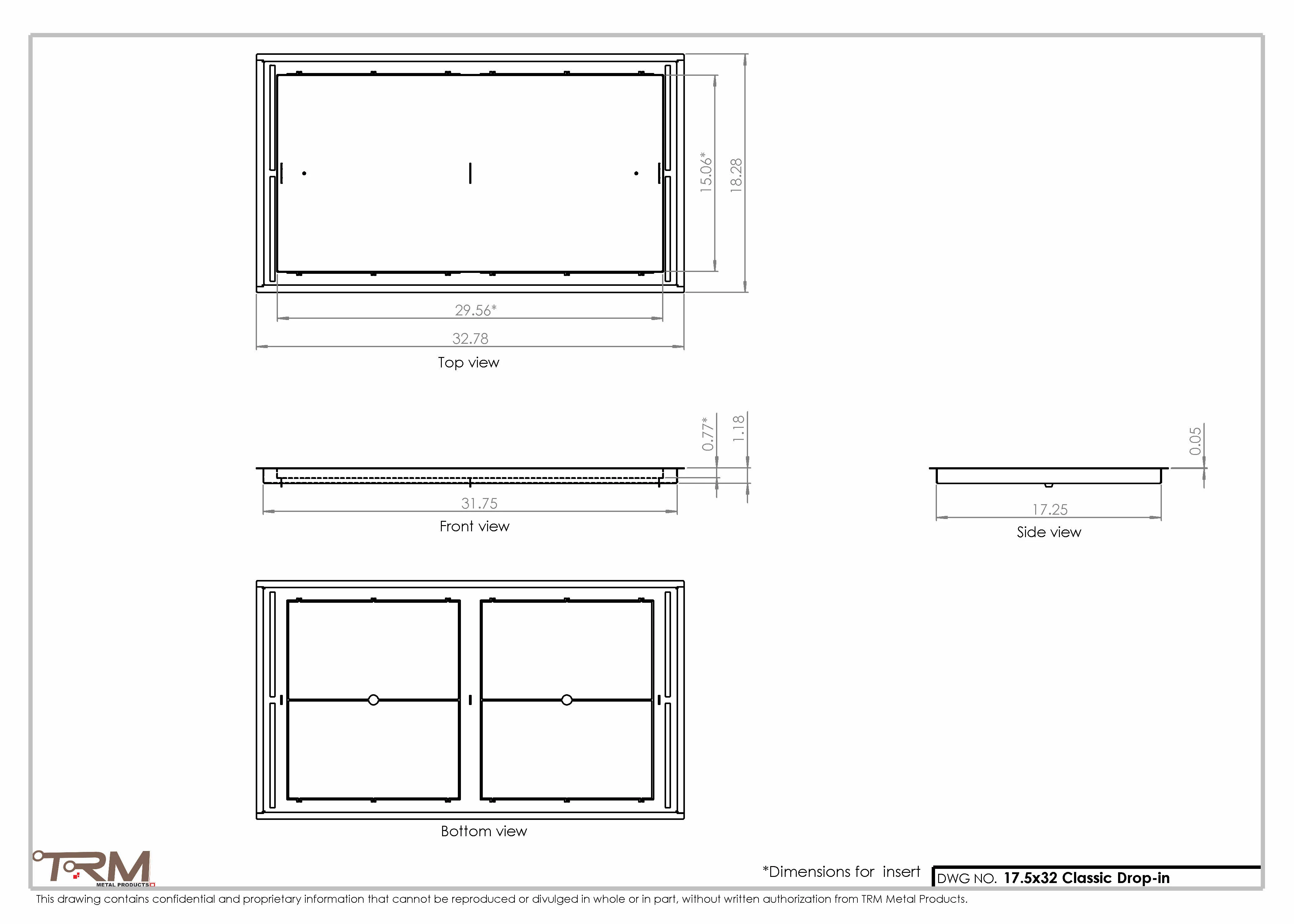 17.5x32 - Classic Drop-in Air Vent, Flush Floor-Matching, All Metal, Floor Vent Cover - TRM Metal 32x17.5 - Image 2