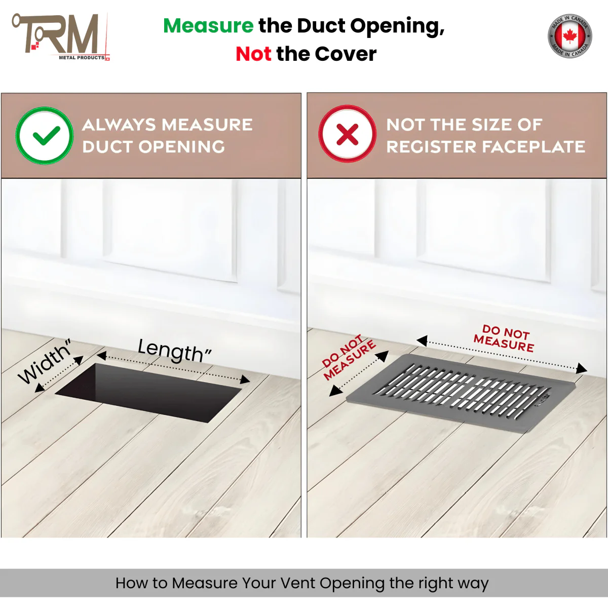 17x45.5 - Classic Drop-in Air Vent, Flush Floor-Matching, All Metal, Floor Vent Cover - TRM Metal  45.5x17 - Image 14