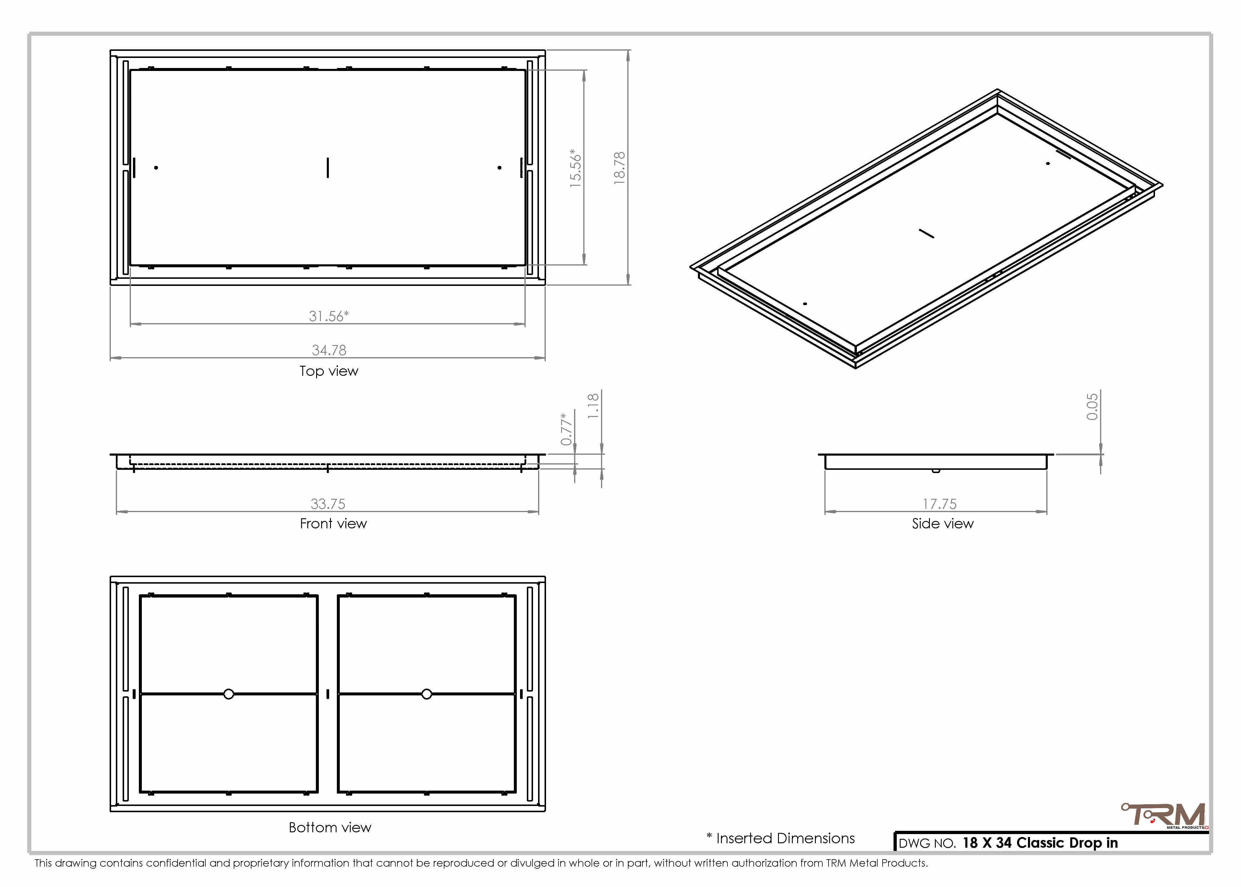 18x34 Classic Drop-in Air Vent, Flush Floor-Matching, All Metal, Floor Vent Cover - Image 2