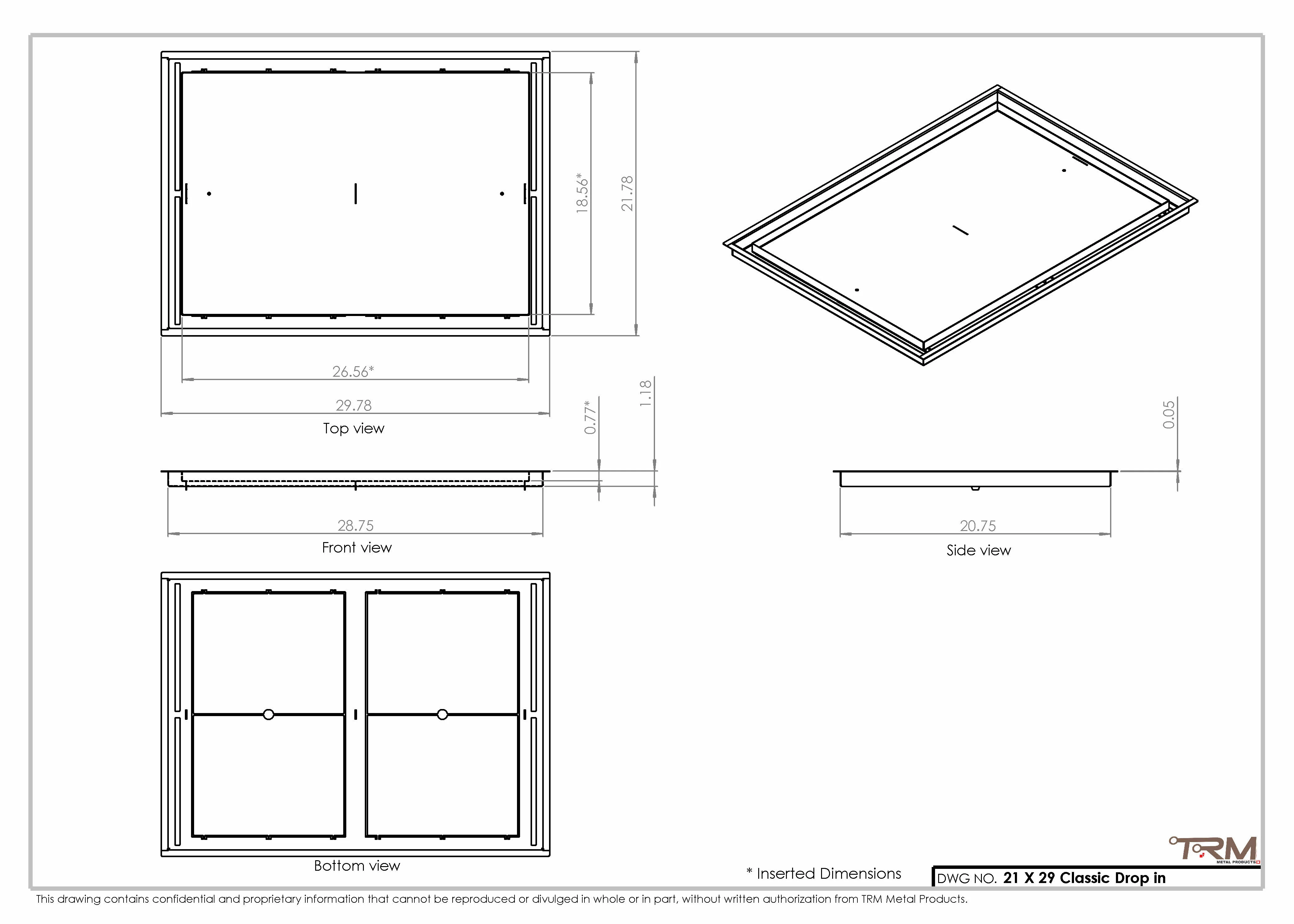 21x29 Classic Drop-in Air Vent, Flush Floor-Matching, All Metal, Floor Vent Cover - Image 2