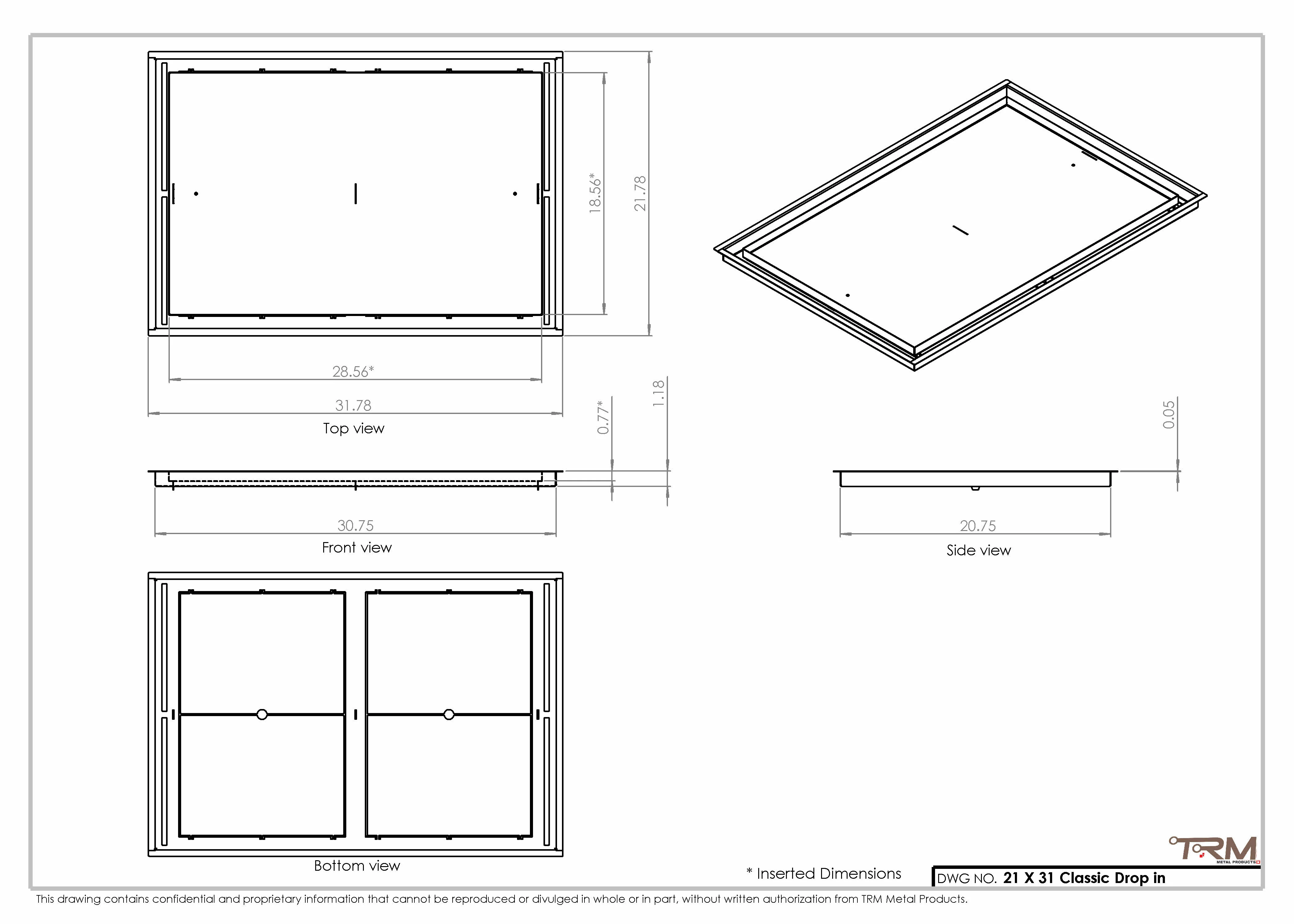 21x31 Classic Drop-in Air Vent, Flush Floor-Matching, All Metal, Floor Vent Cover - Image 2