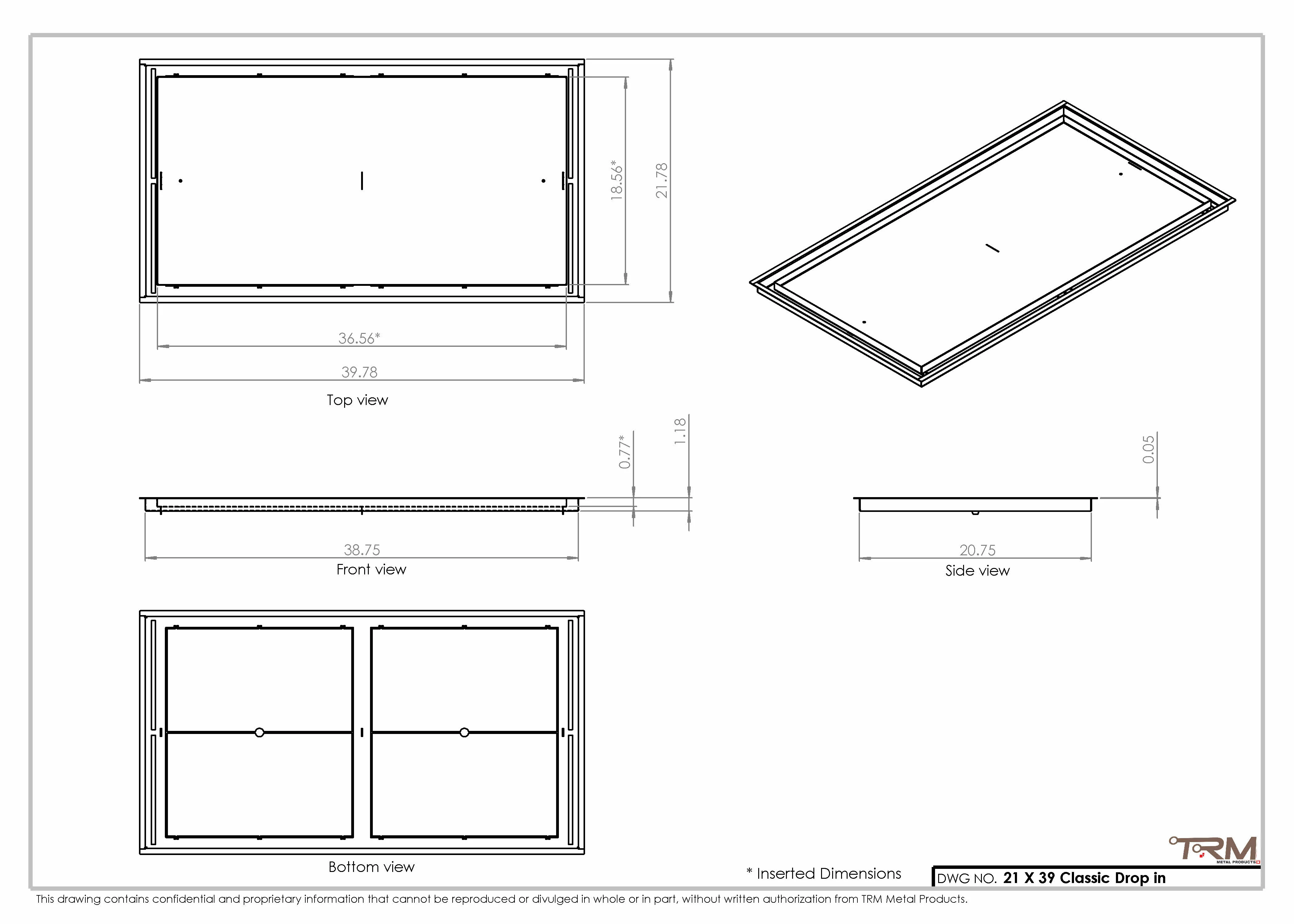 21x39 Classic Drop-in Air Vent, Flush Floor-Matching, All Metal, Floor Vent Cover - Image 2