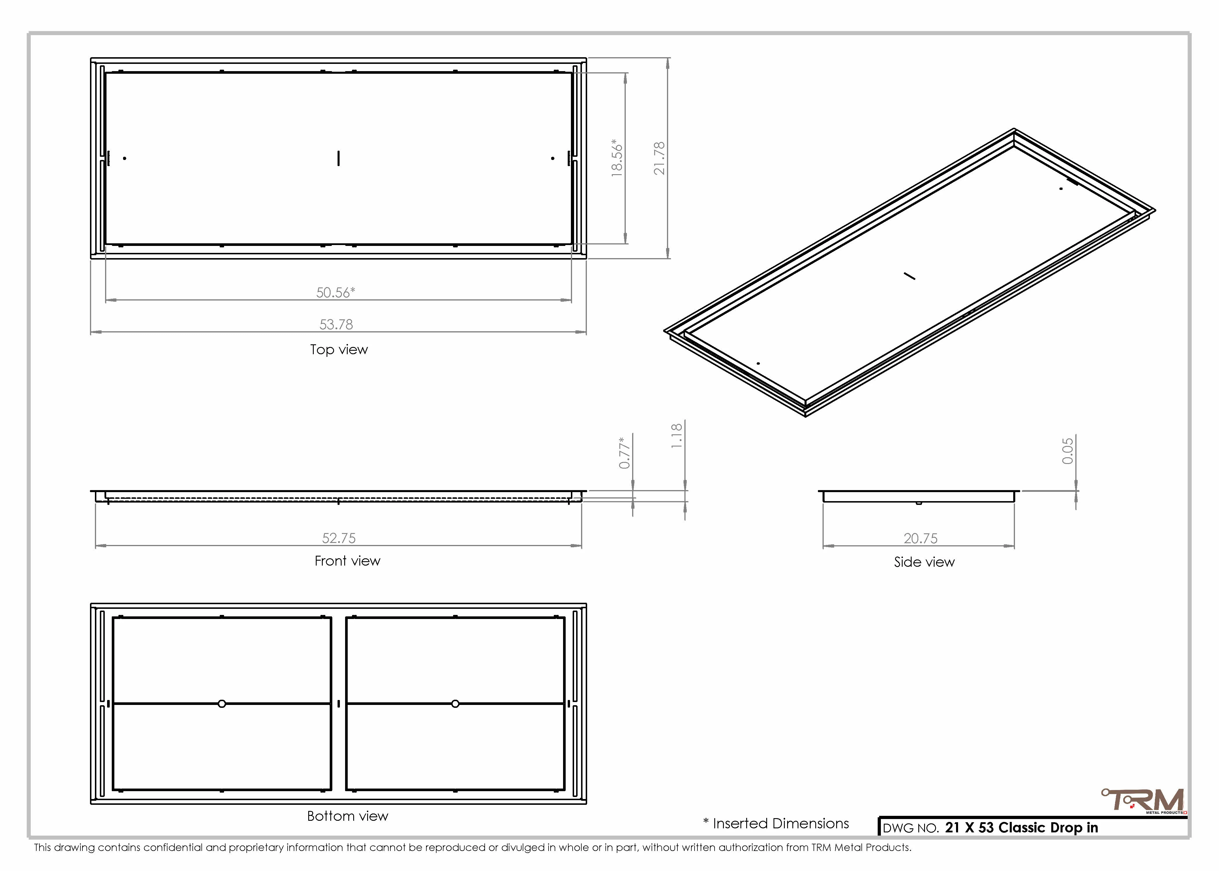 21x53 Classic Drop-in Air Vent, Flush Floor-Matching, All Metal, Floor Vent Cover - Image 2