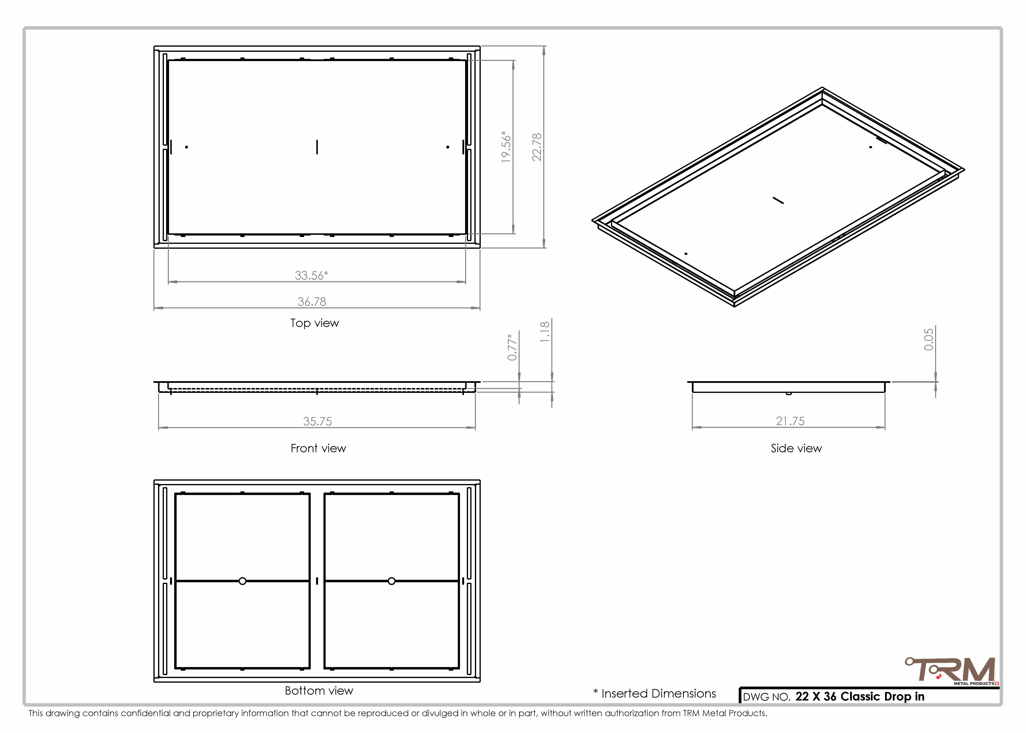 22x36 Classic Drop-in Air Vent, Flush Floor-Matching, All Metal, Floor Vent Cover - Image 2