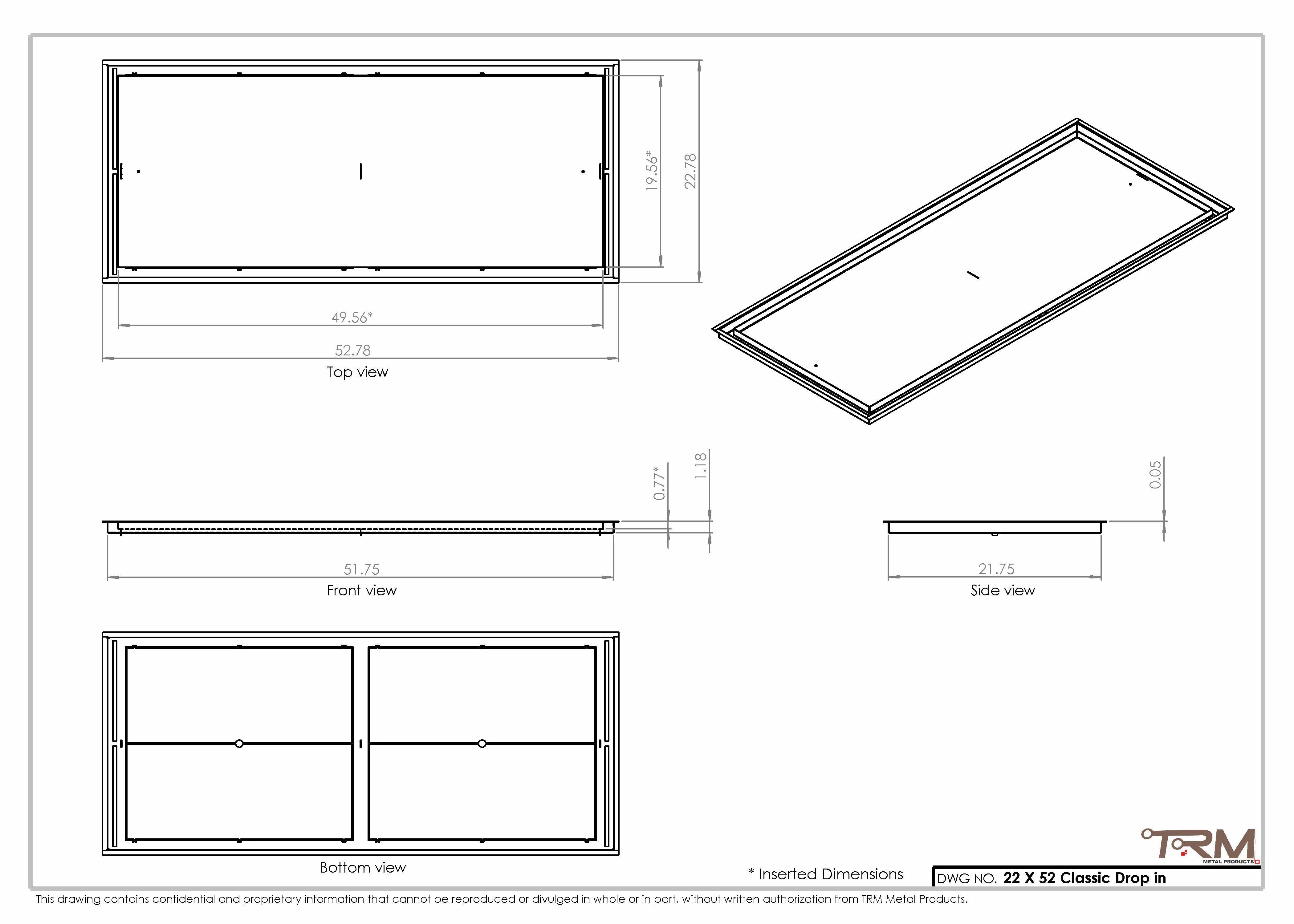 22x52 Classic Drop-in Air Vent, Flush Floor-Matching, All Metal, Floor Vent Cover - Image 2
