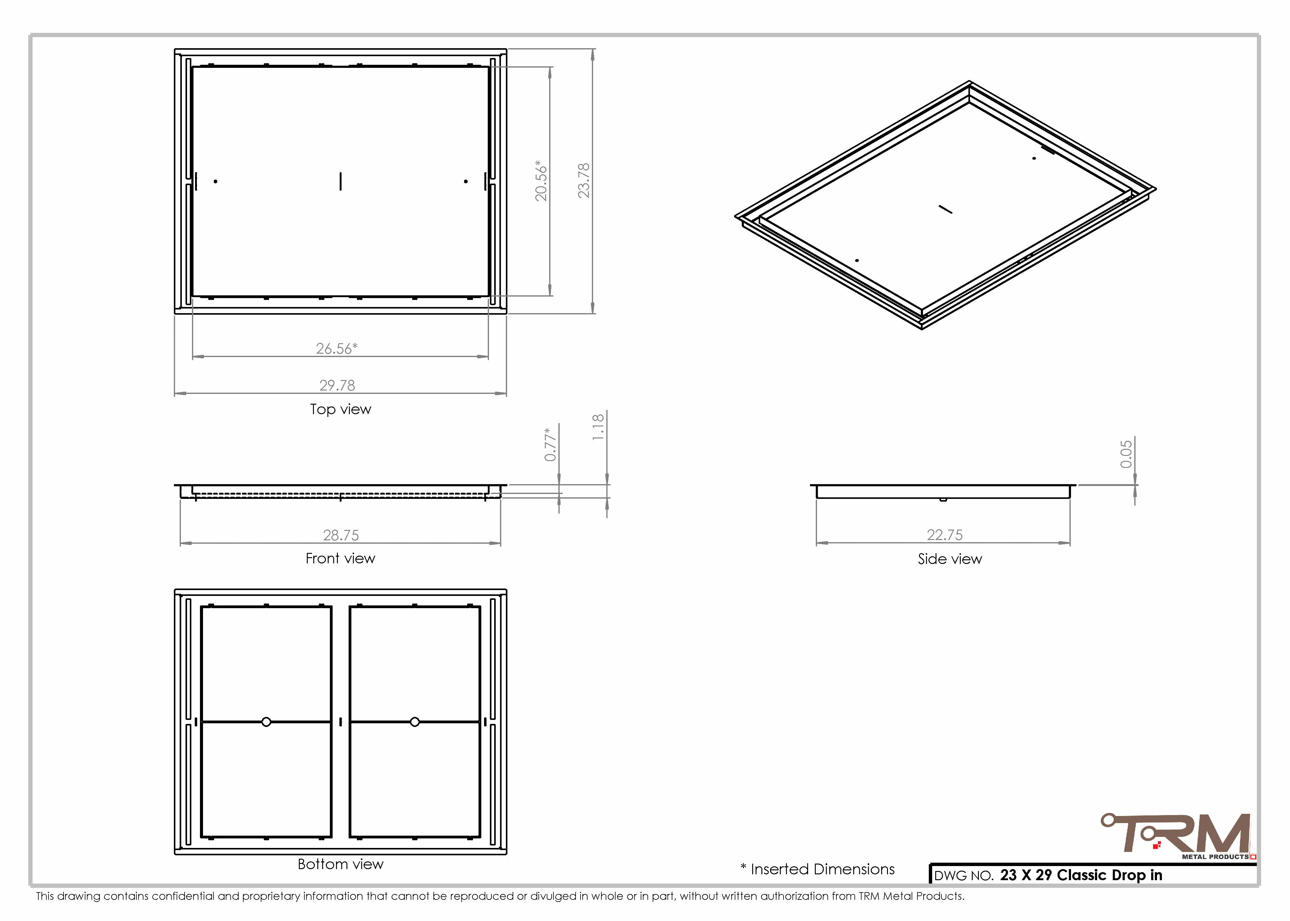 23x29 Classic Drop-in Air Vent, Flush Floor-Matching, All Metal, Floor Vent Cover - Image 2