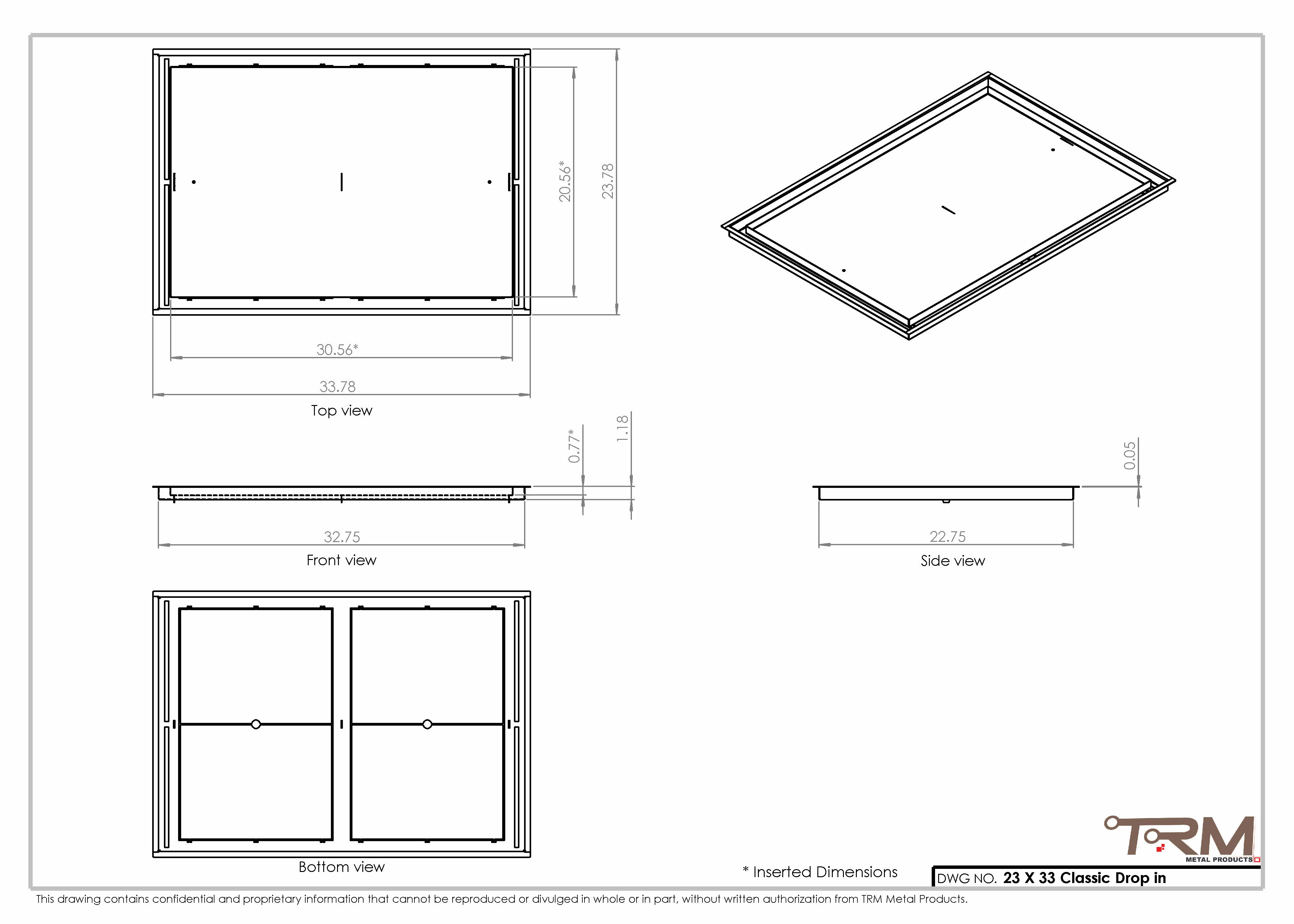 23x33 Classic Drop-in Air Vent, Flush Floor-Matching, All Metal, Floor Vent Cover - Image 2