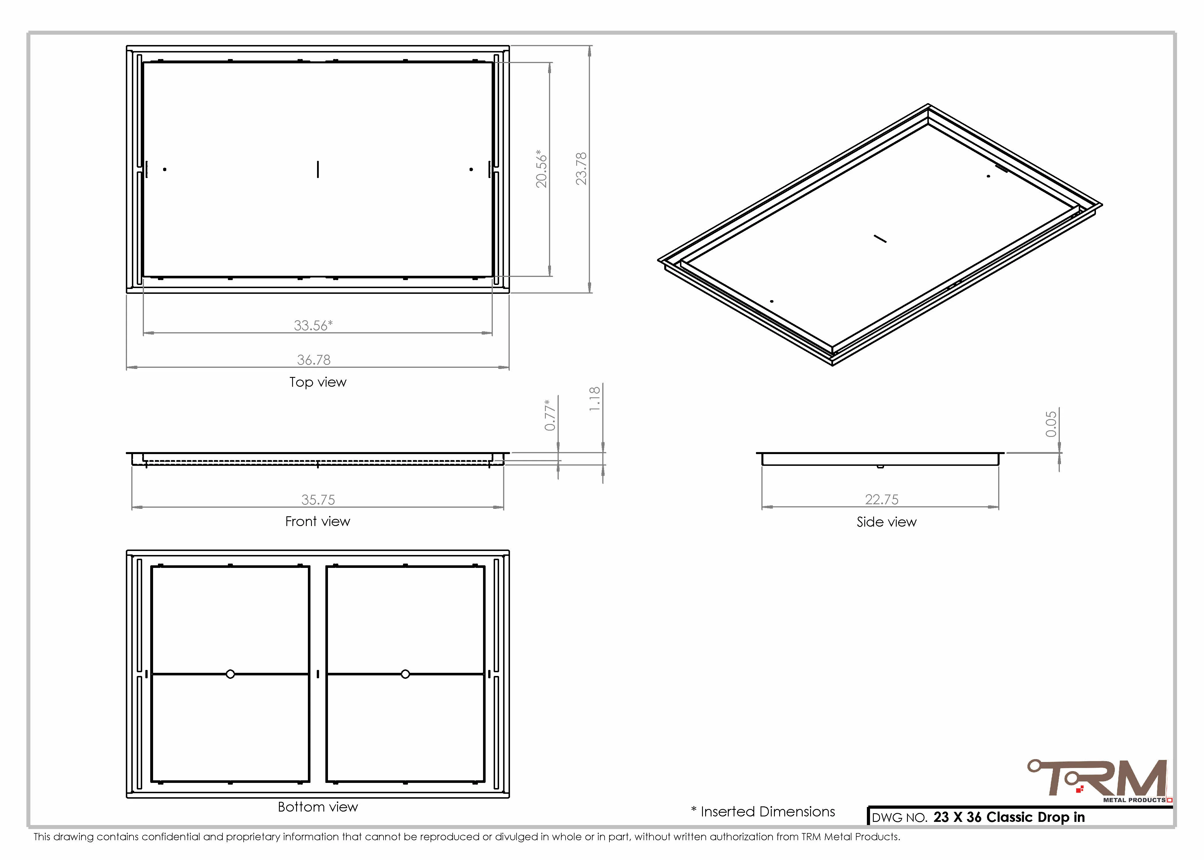 23x36 Classic Drop-in Air Vent, Flush Floor-Matching, All Metal, Floor Vent Cover - Image 2