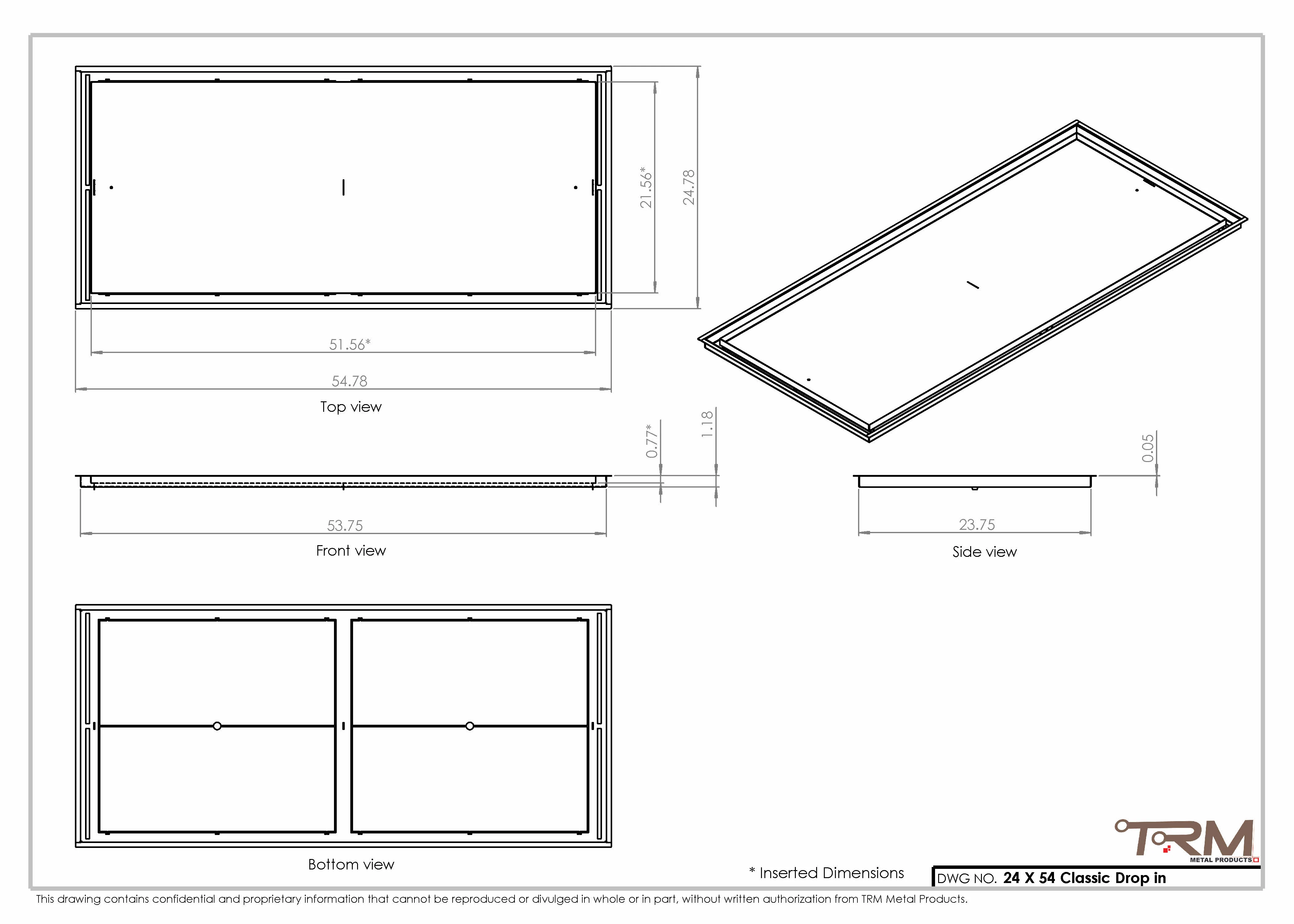 24x54 Classic Drop-in Air Vent, Flush Floor-Matching, All Metal, Floor Vent Cover - Image 2