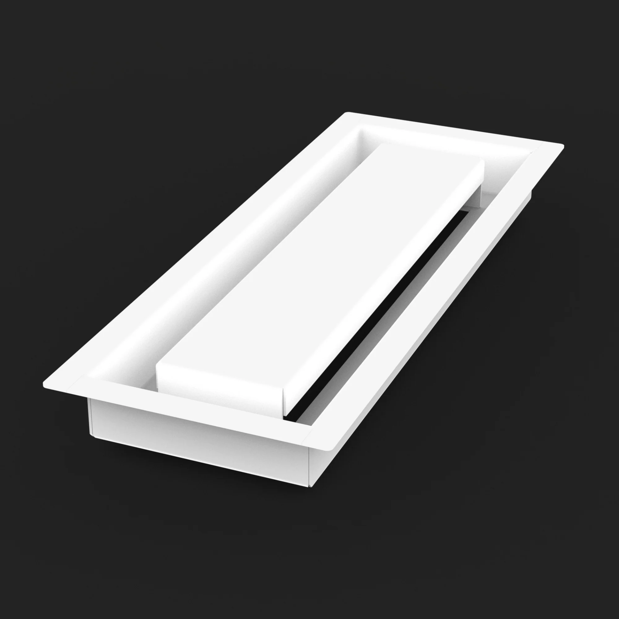 4x10 ZENƒLOW Drop-in Floor Vent, Solid Decorative Top, All Metal (4x10) - Image 3
