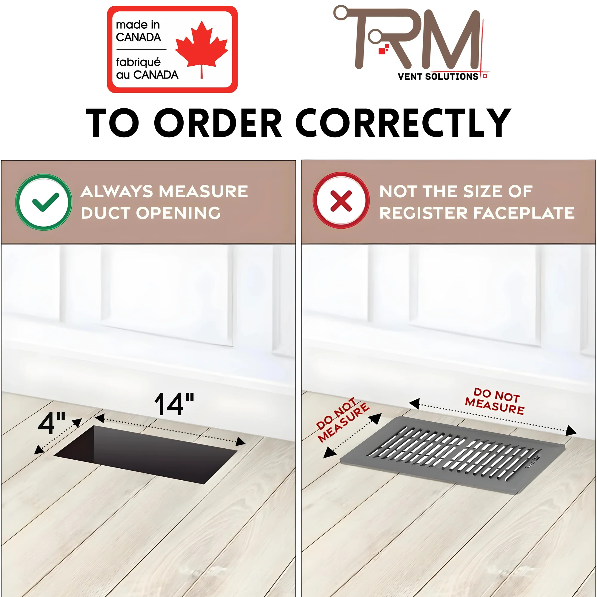 6x14 Classic Drop-in Air Vent, Flush Floor-Matching, All Metal, Floor Vent Cover (14x6) - Image 5