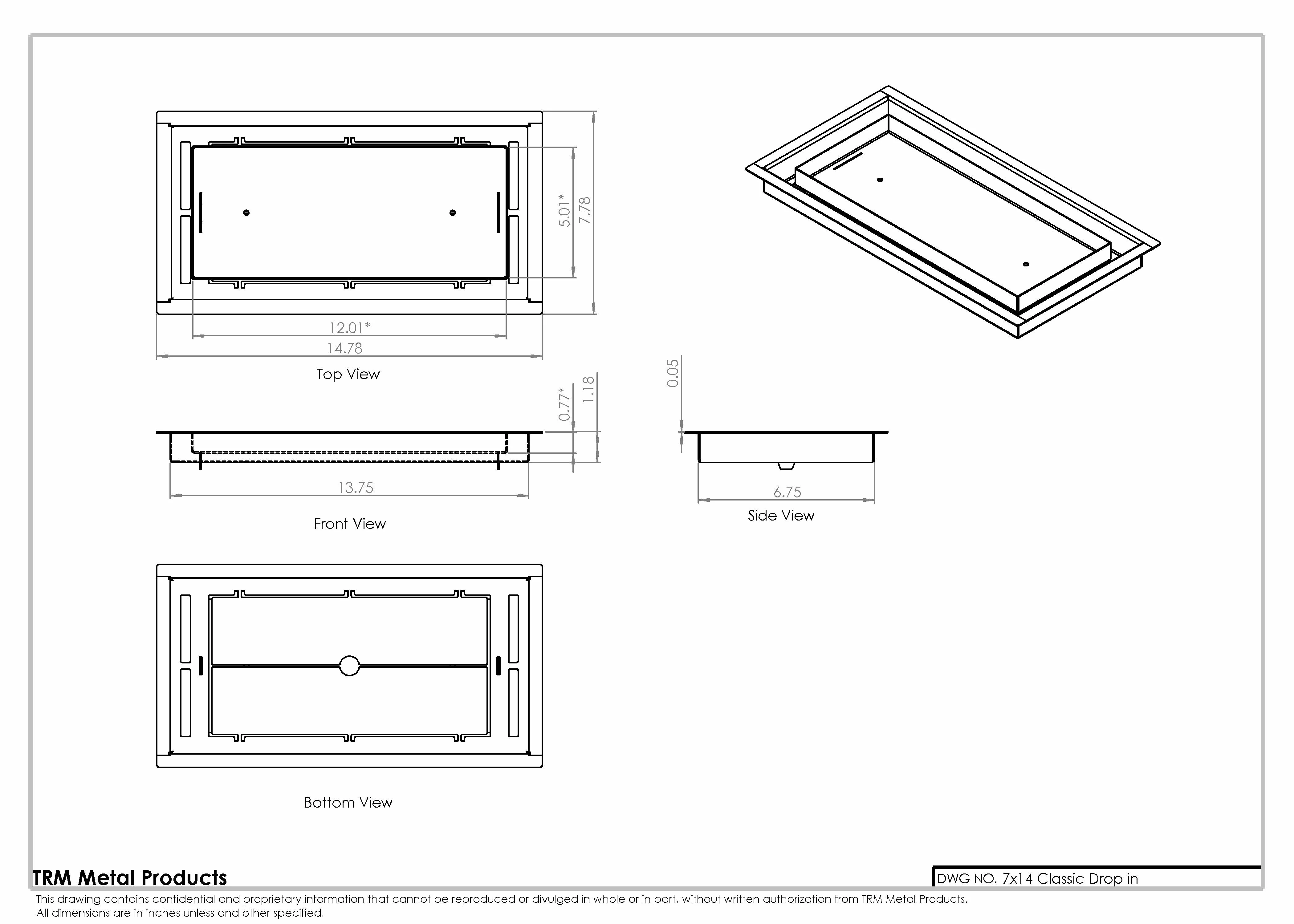 7x14 Classic Drop-in Air Vent, Flush Floor-Matching, All Metal, Floor Vent Cover - Image 2