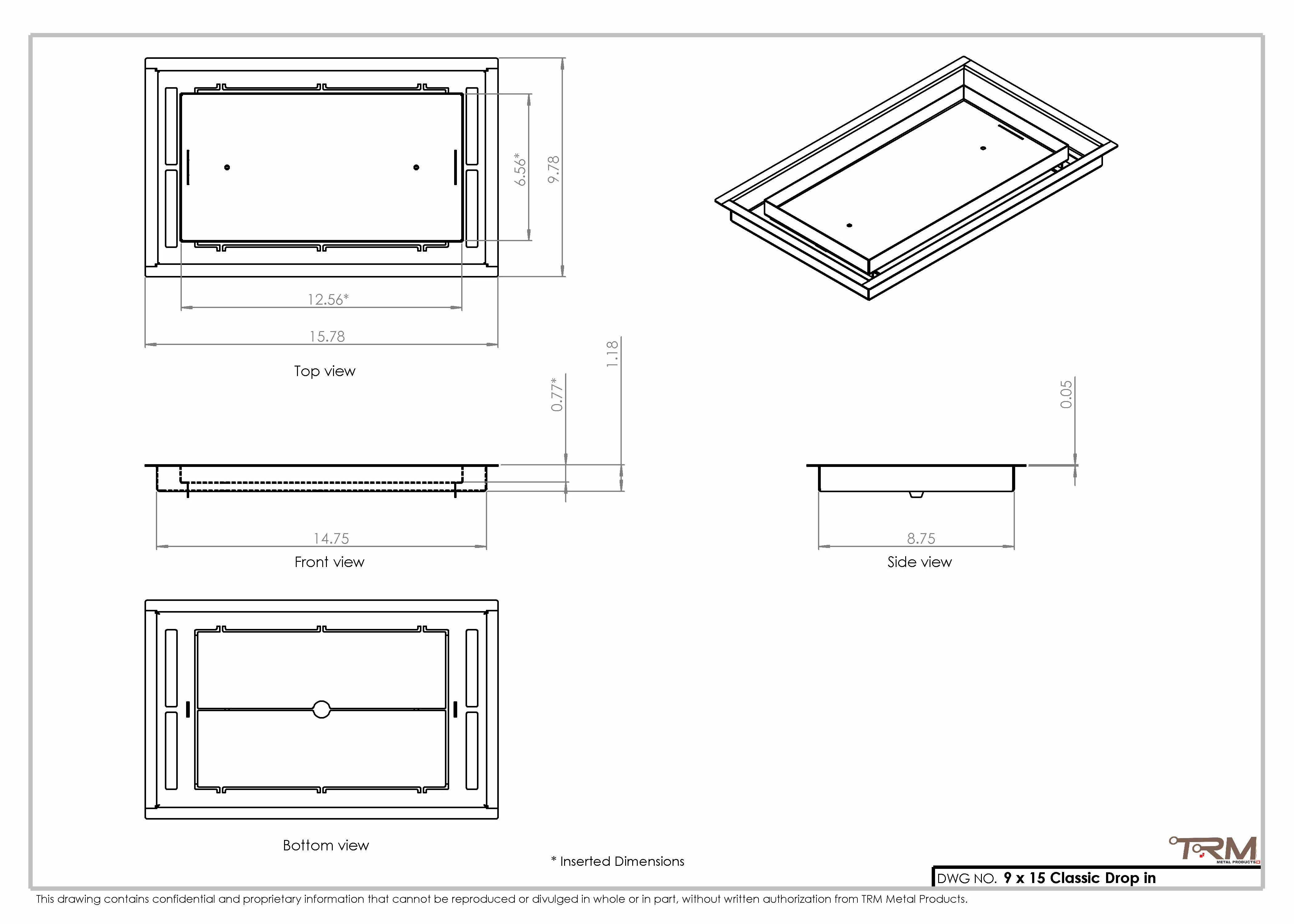 9x15 Classic Drop-in Air Vent, Flush Floor-Matching, All Metal, Floor Vent Cover (15x9) - Image 2