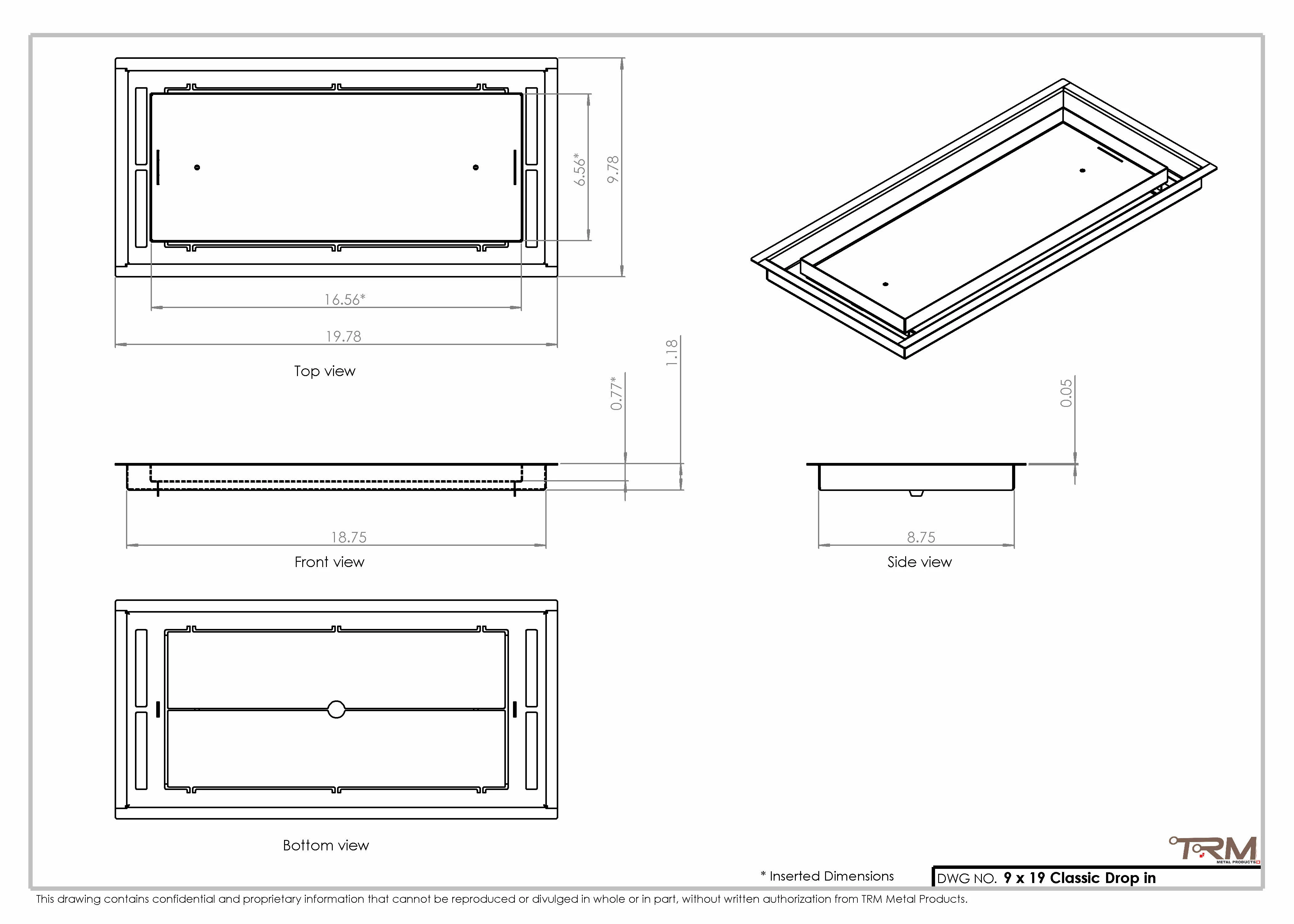 9x19 Classic Drop-in Air Vent, Flush Floor-Matching, All Metal, Floor Vent Cover (19x9) - Image 2