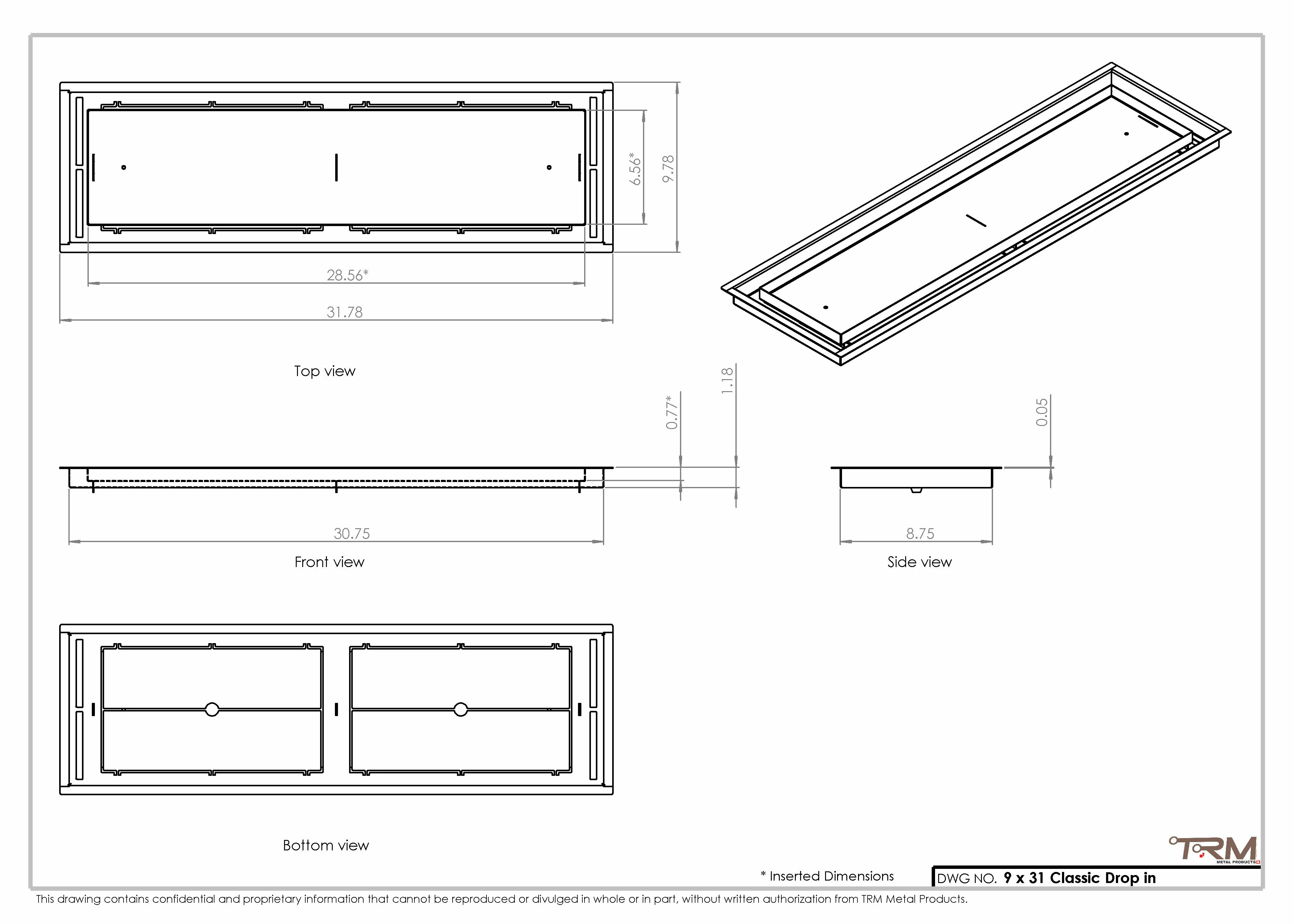 9x31 Classic Drop-in Air Vent, Flush Floor-Matching, All Metal, Floor Vent Cover (31x9) - Image 2