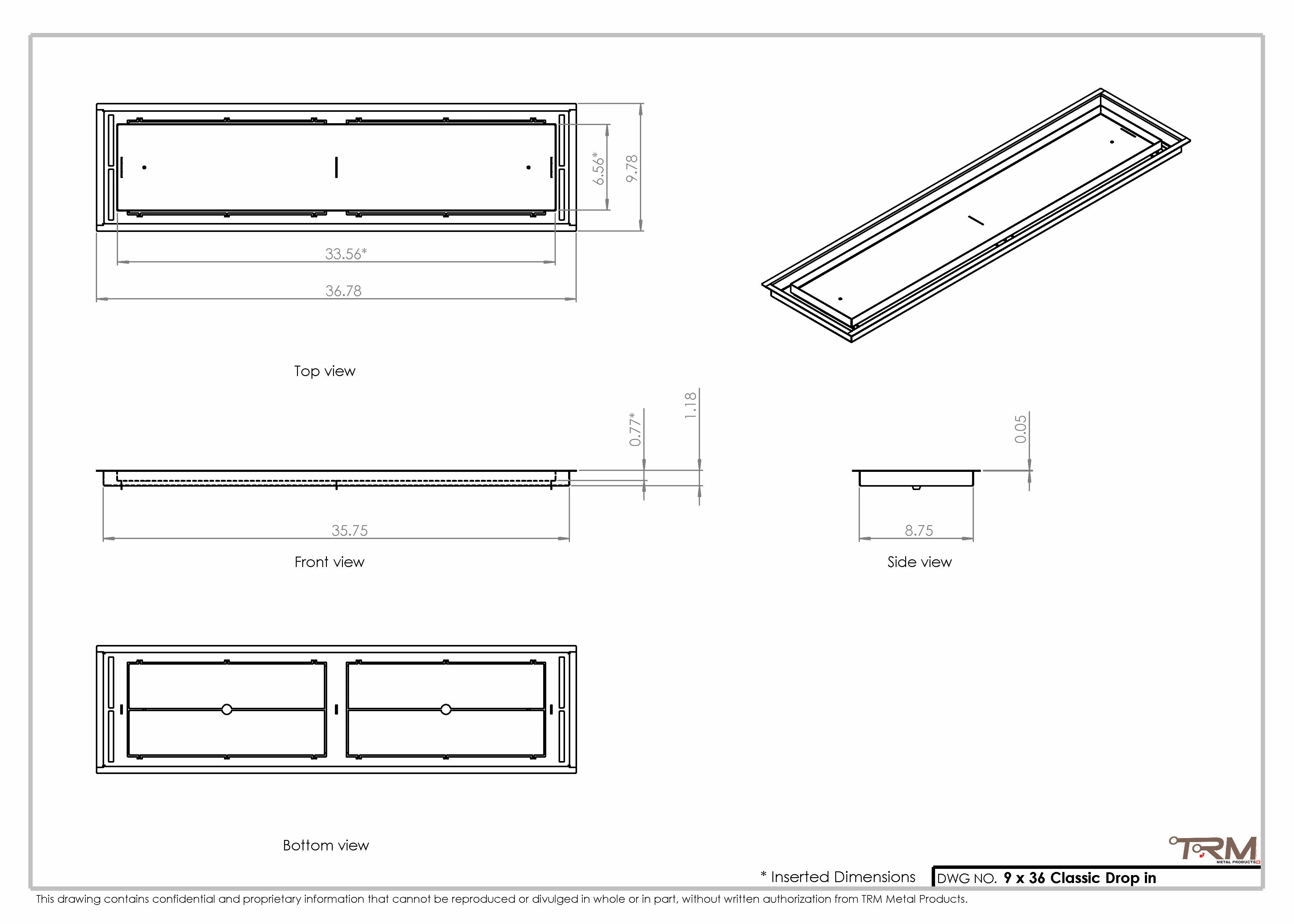 9x36 Classic Drop-in Air Vent, Flush Floor-Matching, All Metal, Floor Vent Cover (36x9) - Image 2