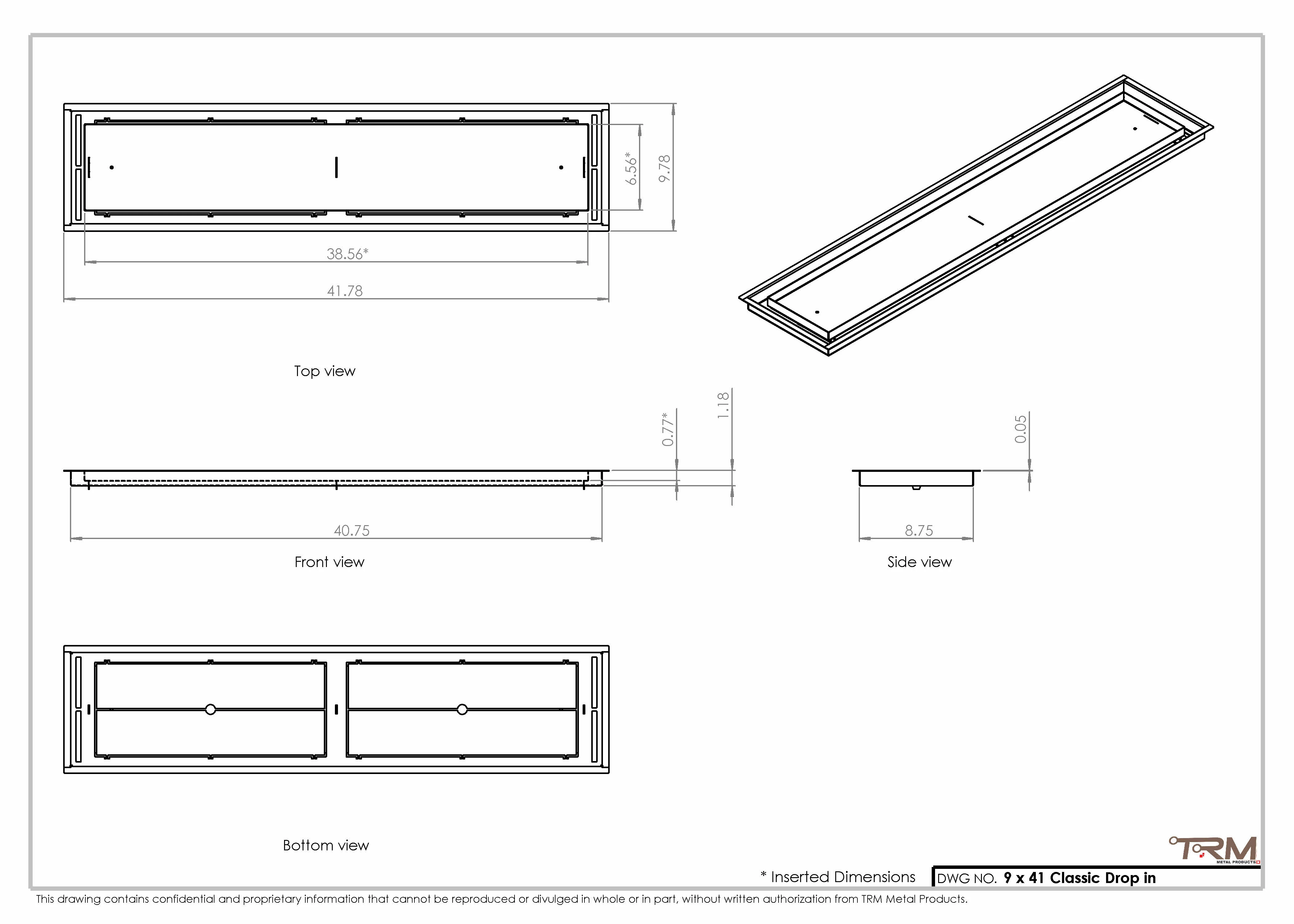 9x41 Classic Drop-in Air Vent, Flush Floor-Matching, All Metal, Floor Vent Cover (41x9) - Image 2