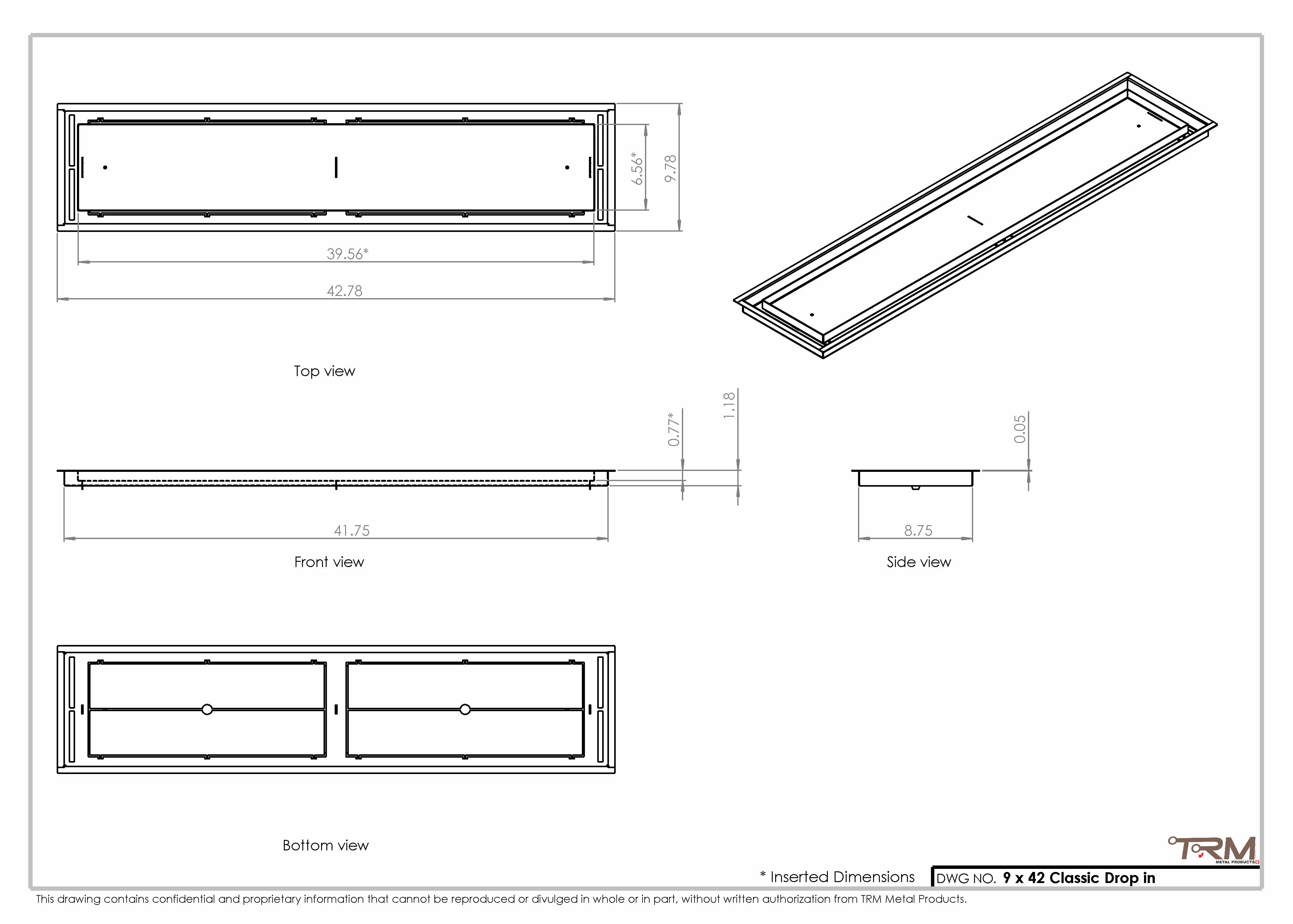 9x42 Classic Drop-in Air Vent, Flush Floor-Matching, All Metal, Floor Vent Cover (42x9) - Image 2