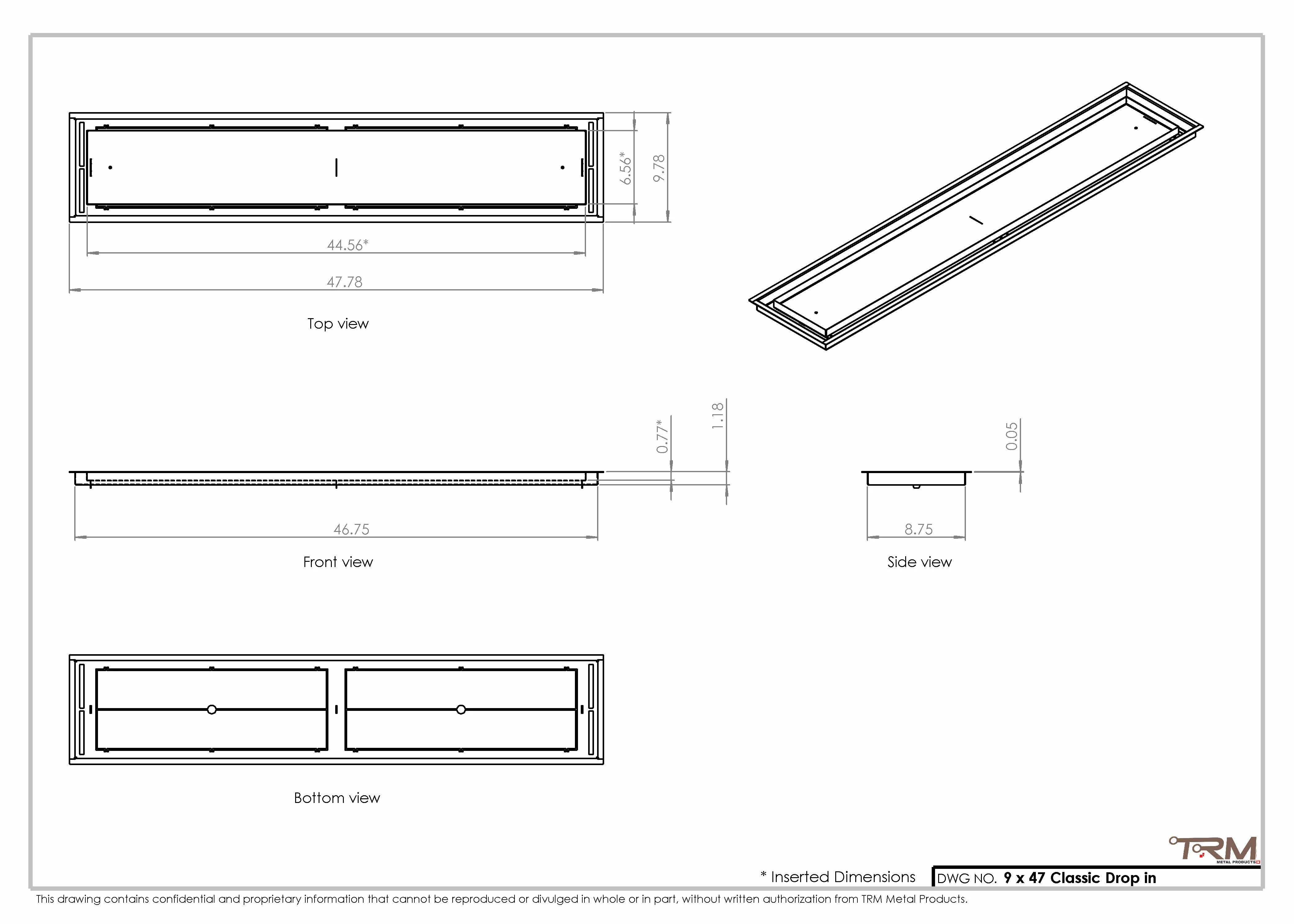 9x47 Classic Drop-in Air Vent, Flush Floor-Matching, All Metal, Floor Vent Cover (47x9) - Image 2