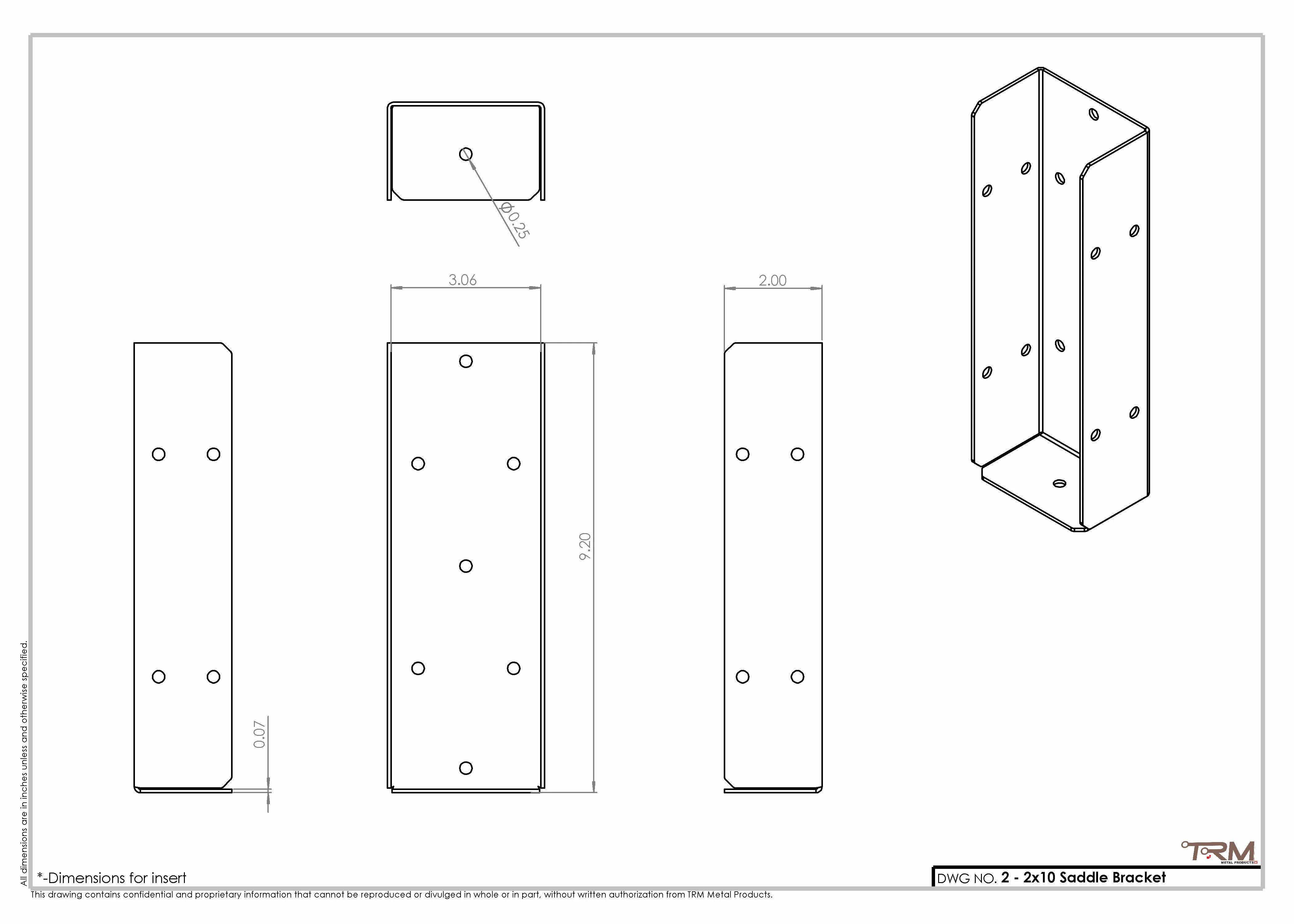 Double Saddle Brackets, 14 Gauge Steel, Made in Canada - Image 10