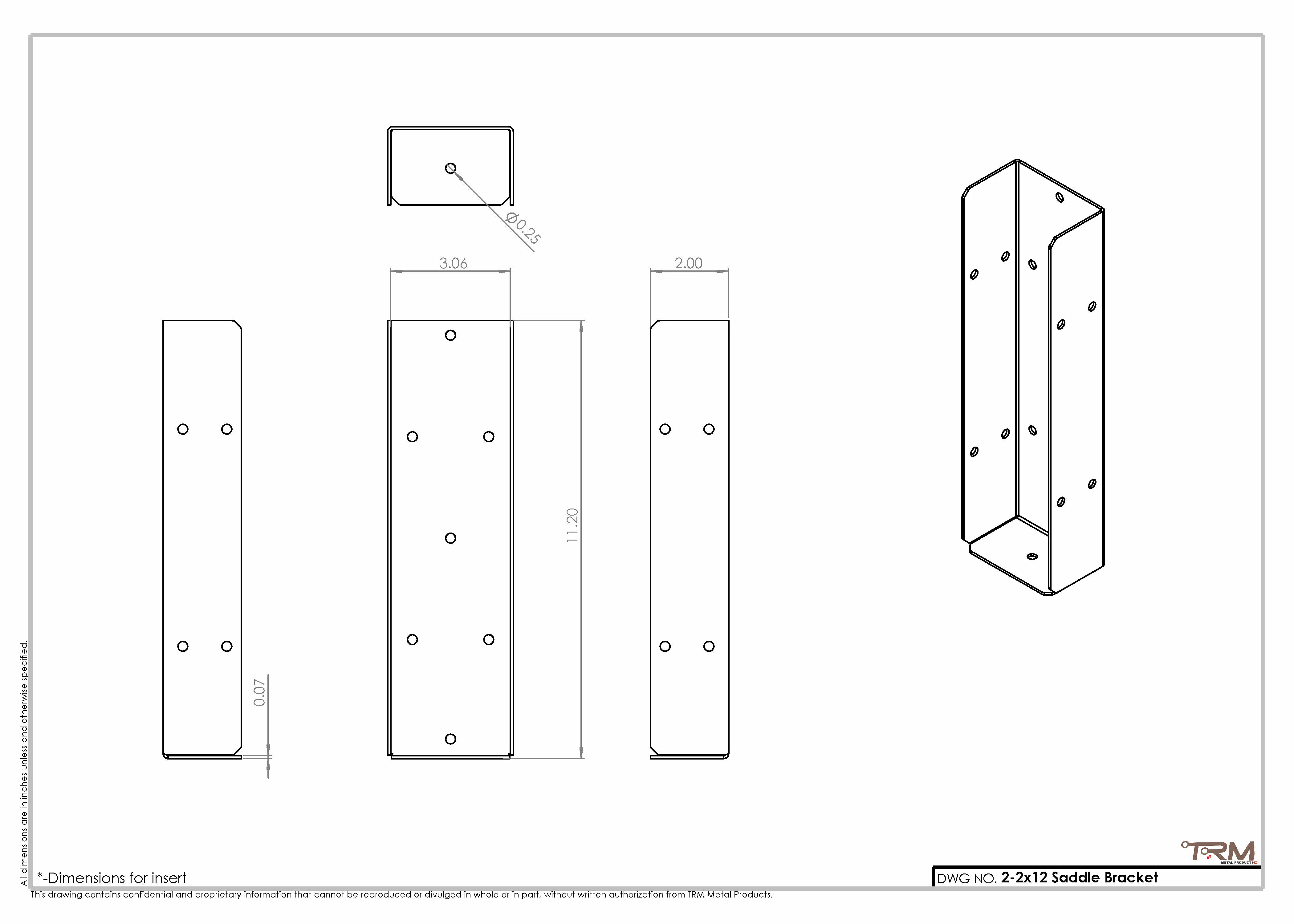Double Saddle Brackets, 14 Gauge Steel, Made in Canada - Image 11