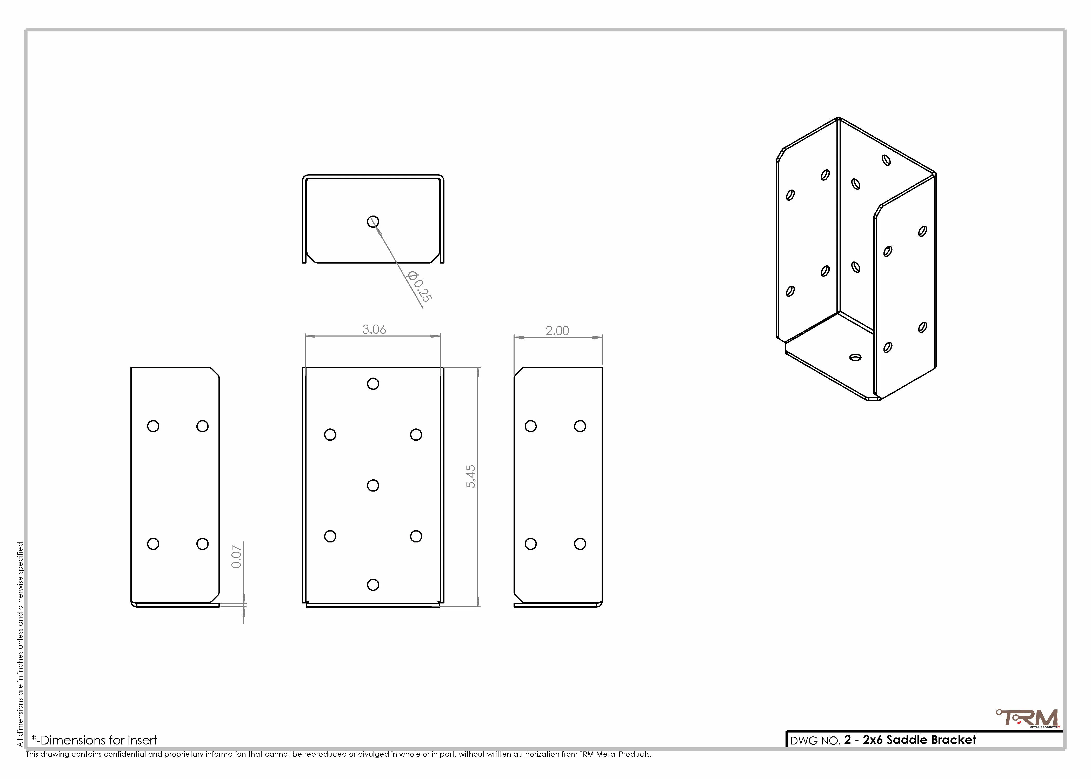 Double Saddle Brackets, 14 Gauge Steel, Made in Canada - Image 8