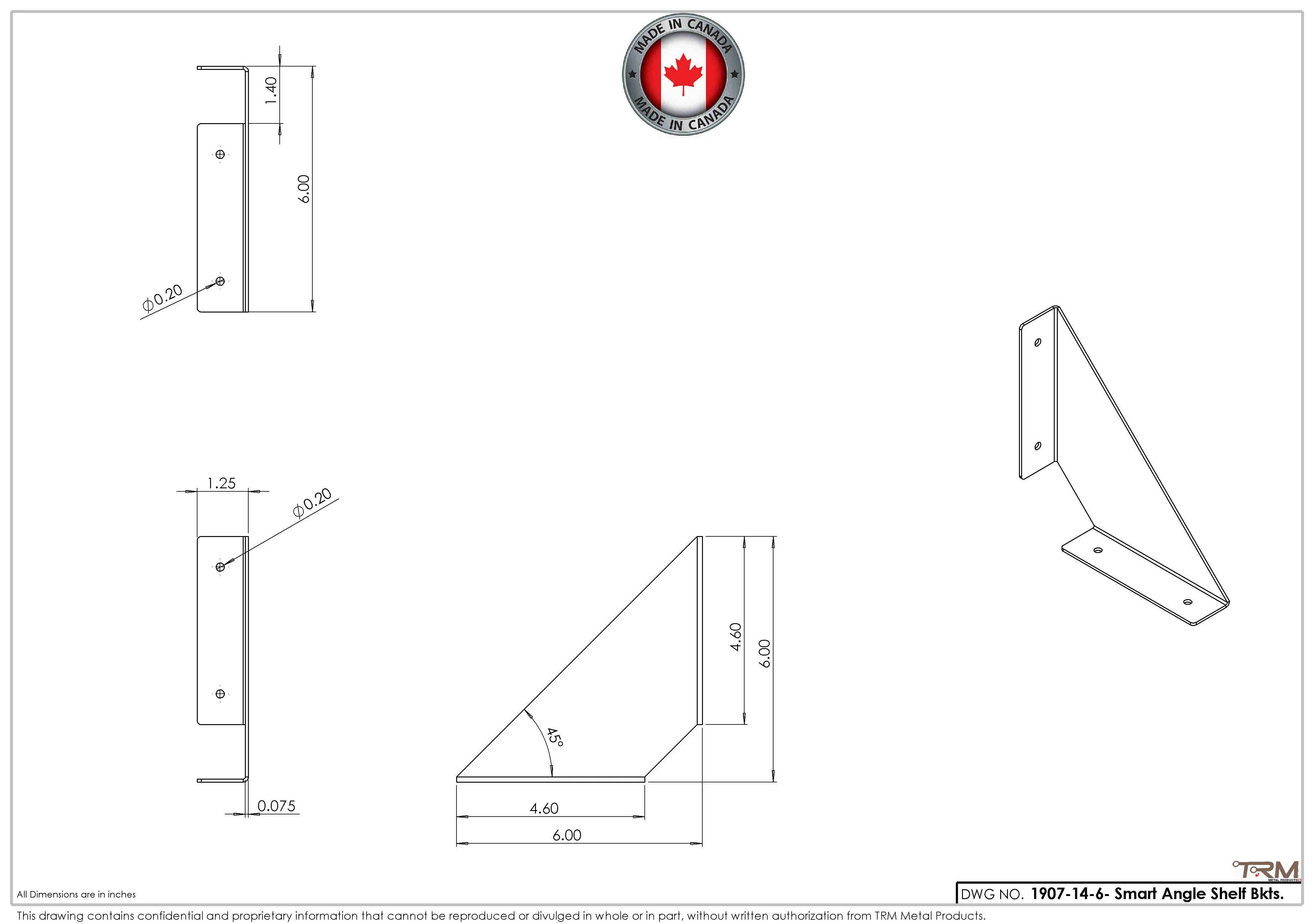 Smart Angle Shelf Brackets - Black - 14G Gauge - Image 13